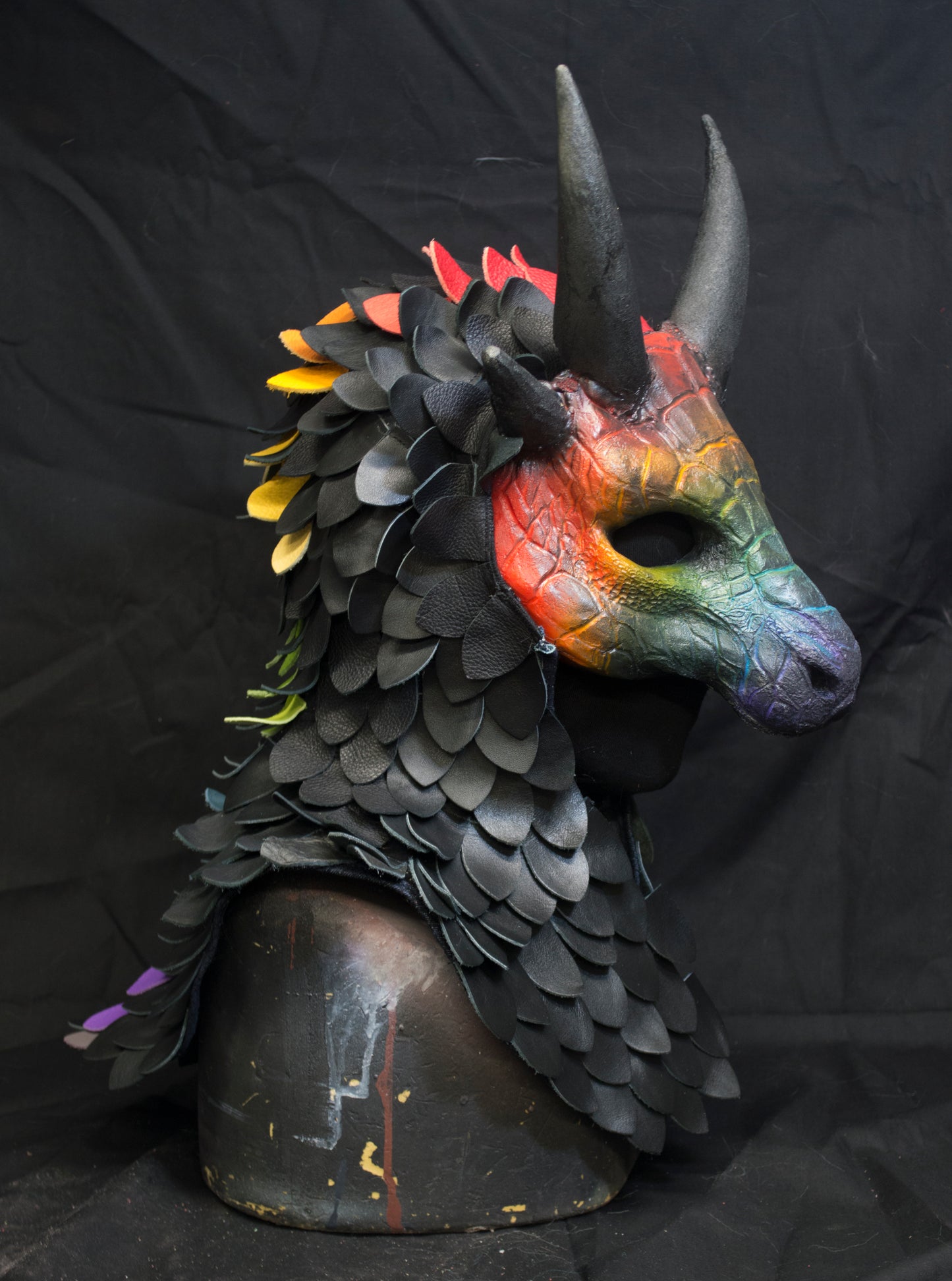 Custom painted Scaled hooded Awaykin mask