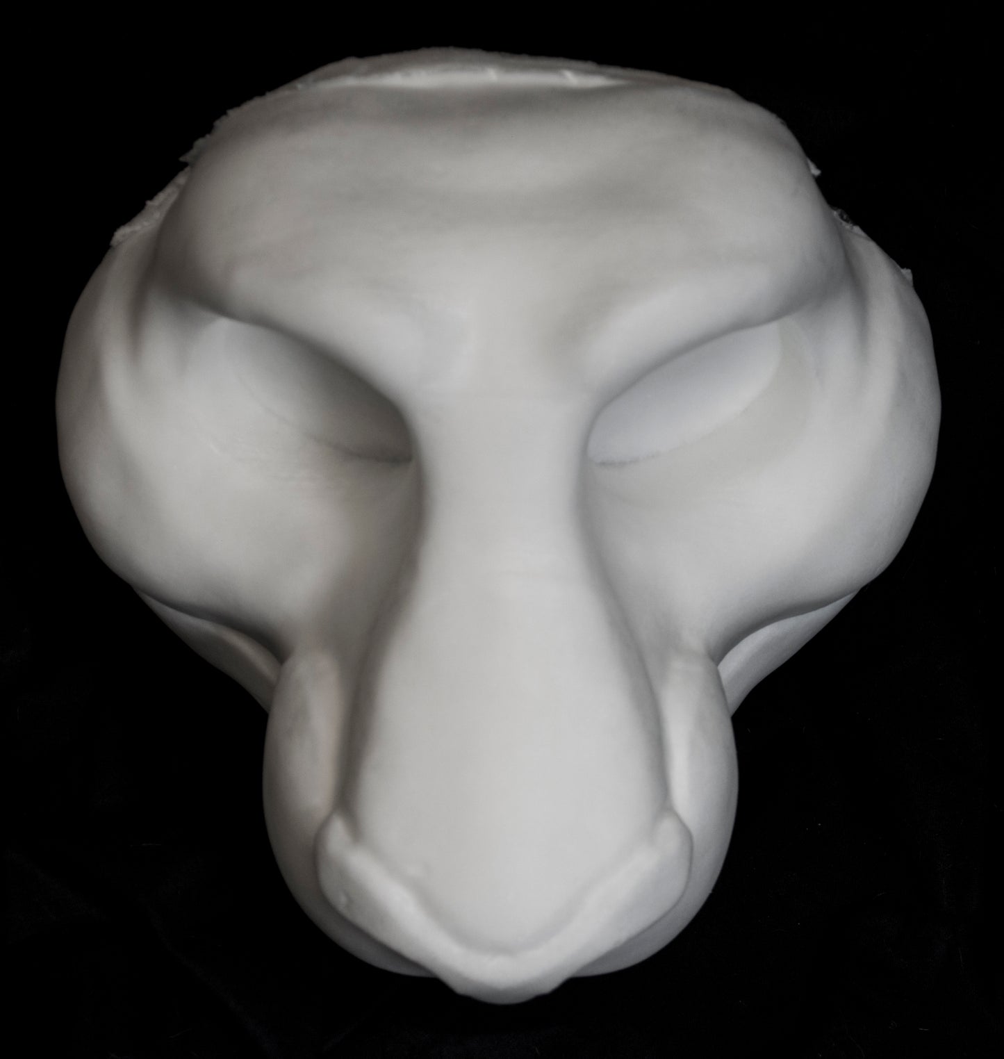 Feline soft foam head base for costumes, mascots and fursuits.