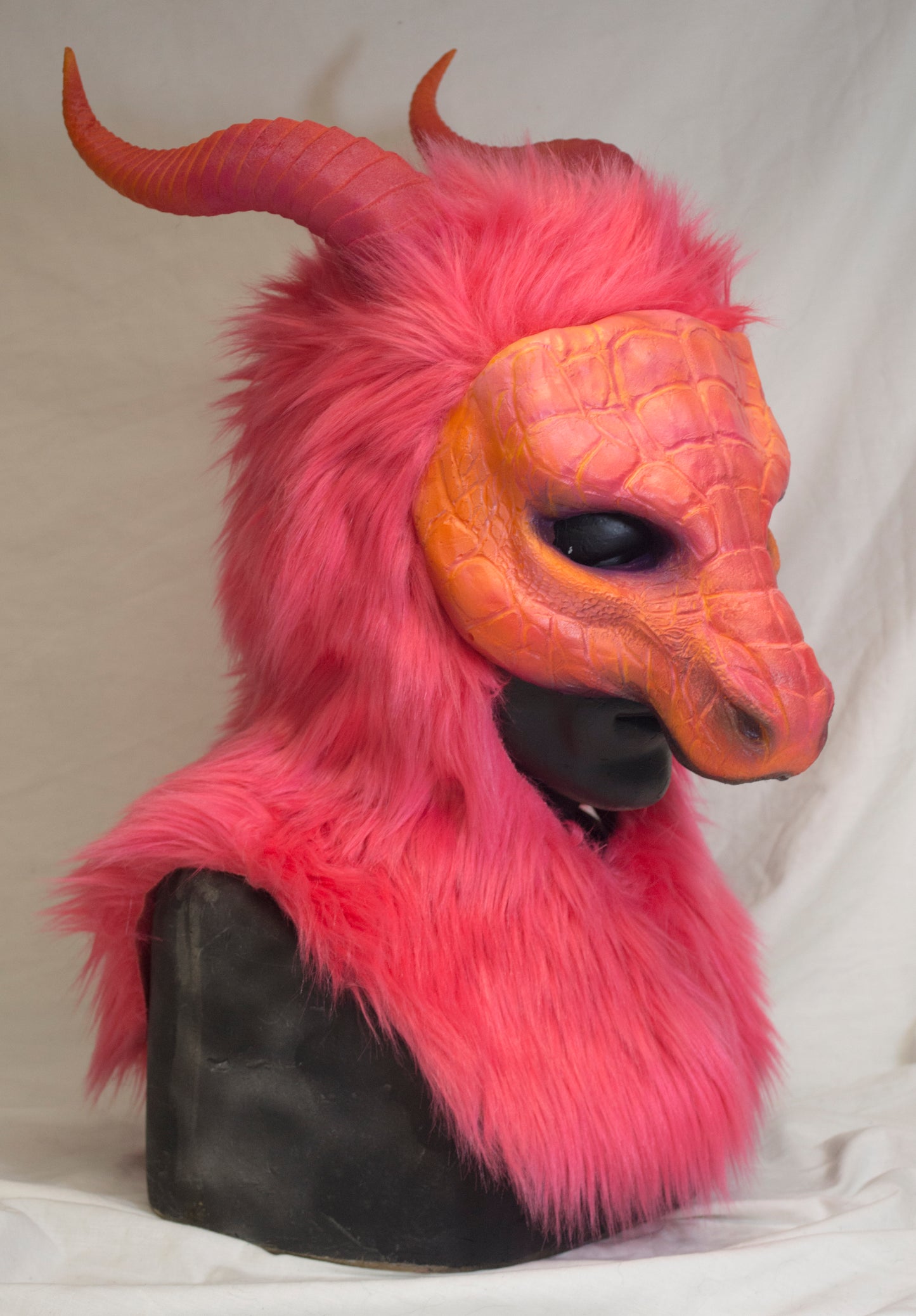 Custom painted hooded Awaykin mask with horns