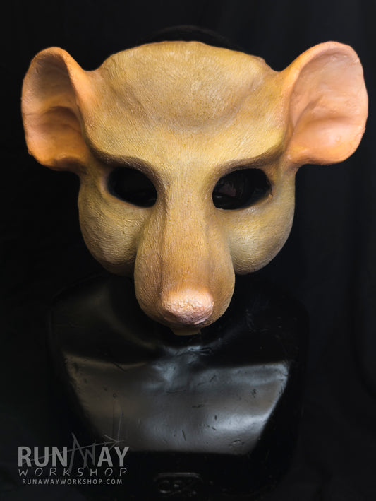 Blonde scaven, rat folk durable mask for LARP, performance and costuming