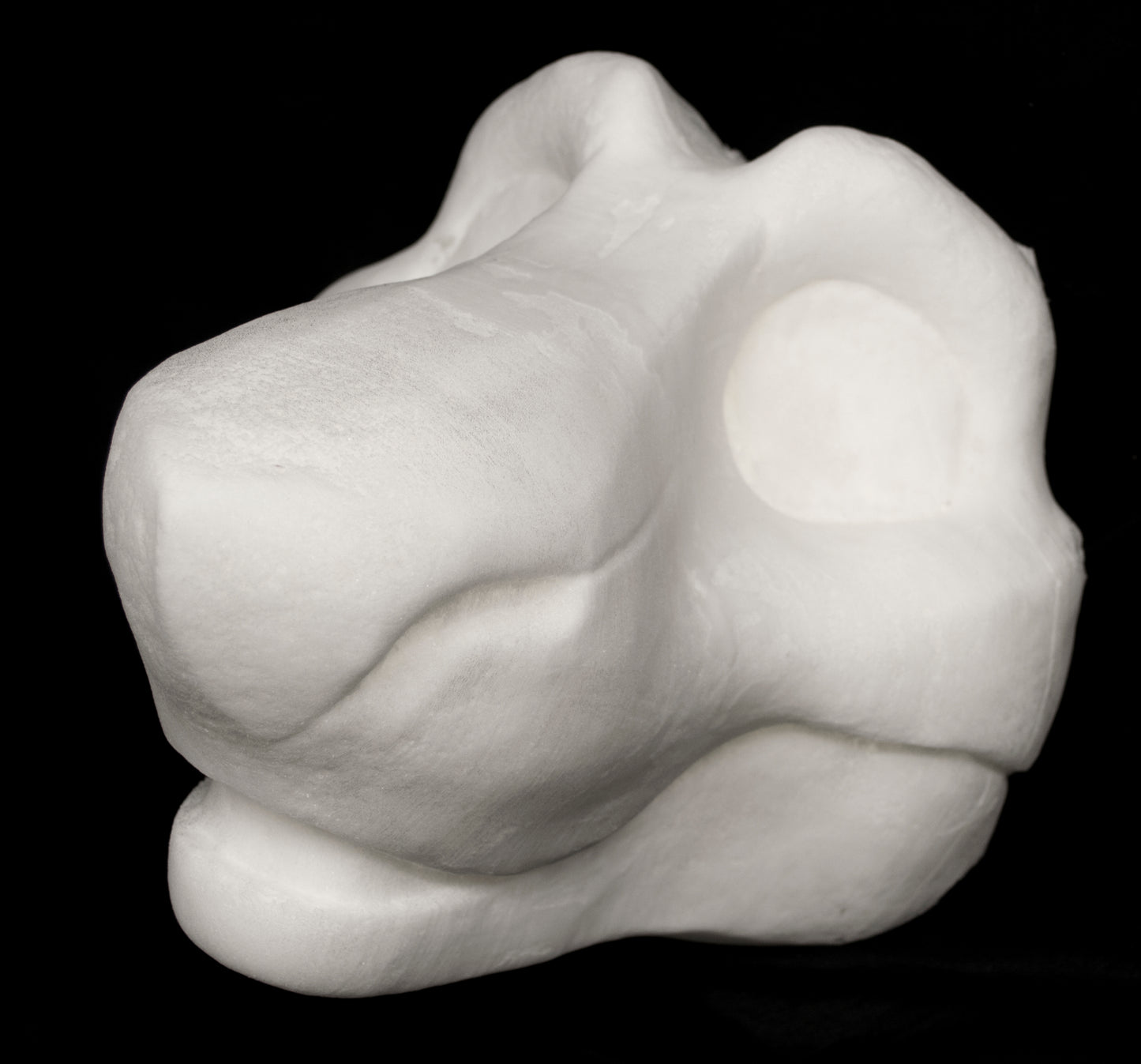 Toony Sergal soft foam head base for costumes, mascots and fursuits, uncut and cut & carved options