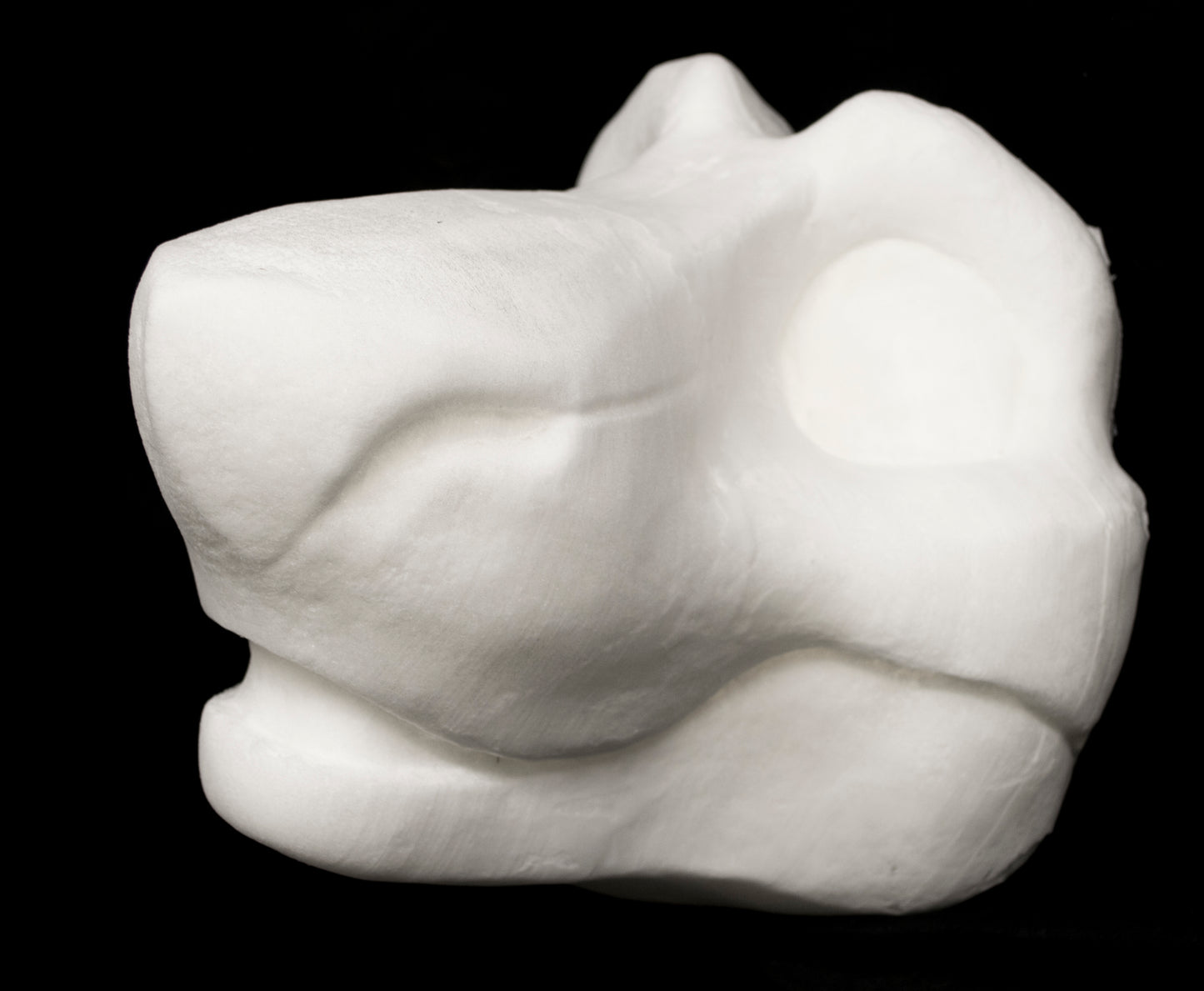 Toony Sergal soft foam head base for costumes, mascots and fursuits, uncut and cut & carved options