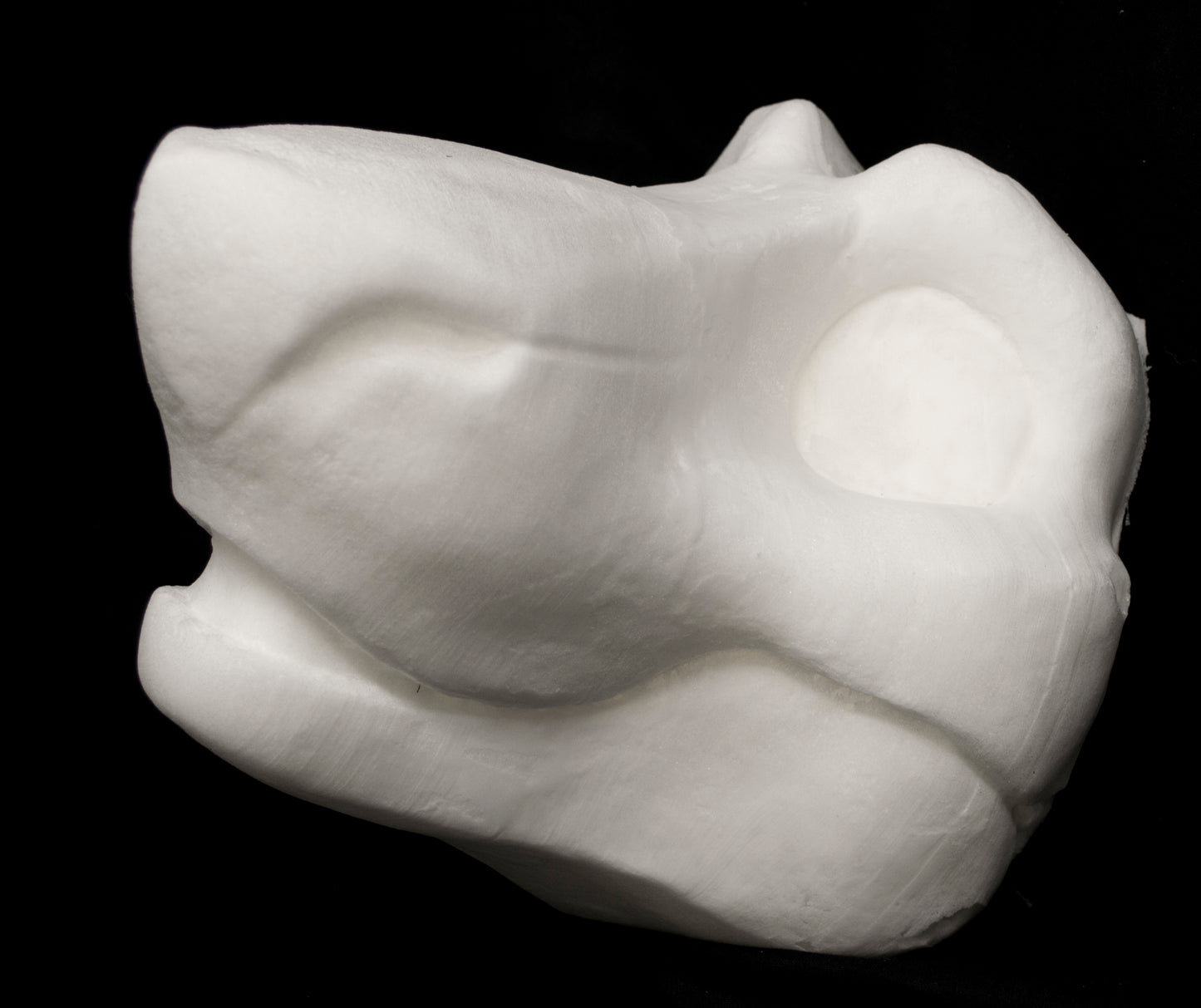 Toony Sergal soft foam head base for costumes, mascots and fursuits, uncut and cut & carved options