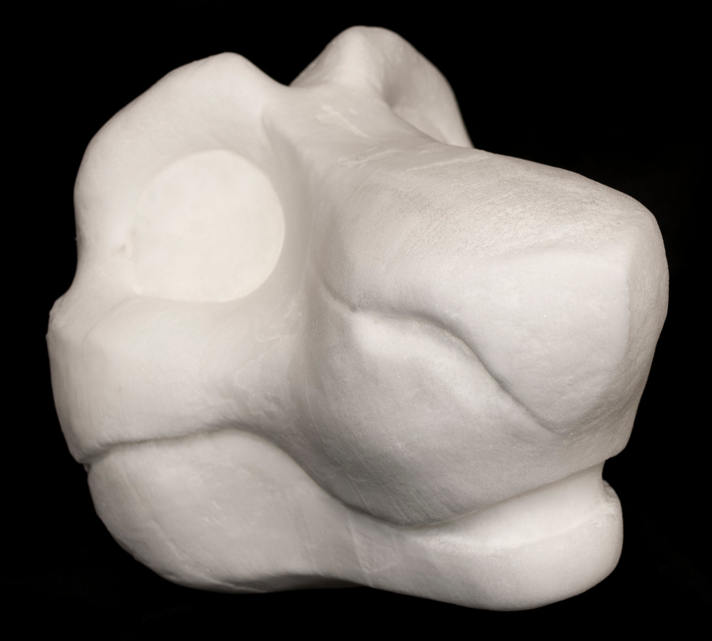 Toony Sergal soft foam head base for costumes, mascots and fursuits, uncut and cut & carved options