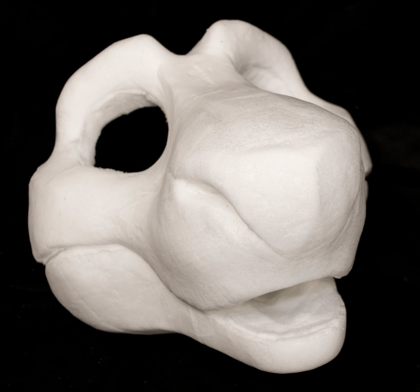 Toony Sergal soft foam head base for costumes, mascots and fursuits, uncut and cut & carved options
