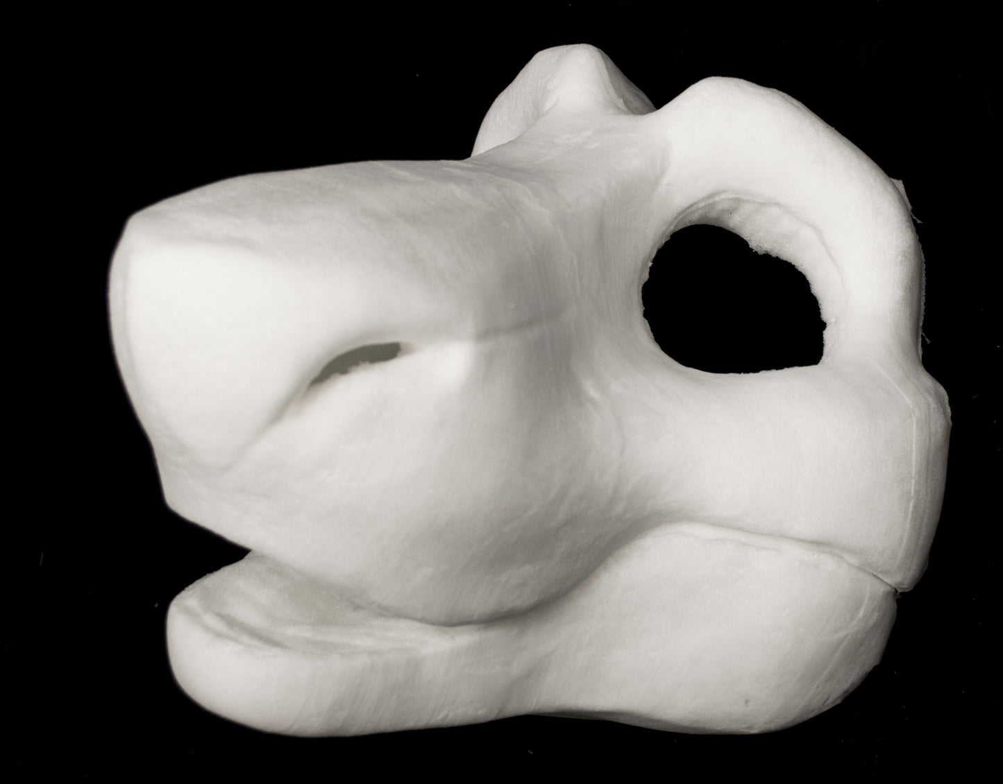 Toony Sergal soft foam head base for costumes, mascots and fursuits, uncut and cut & carved options