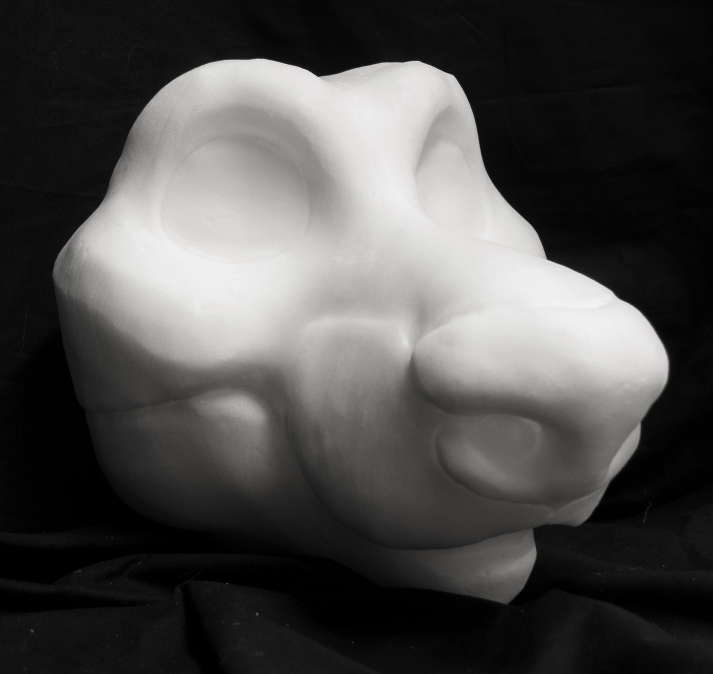 Wolf / Fox soft foam head base for costumes, mascots and fursuits.