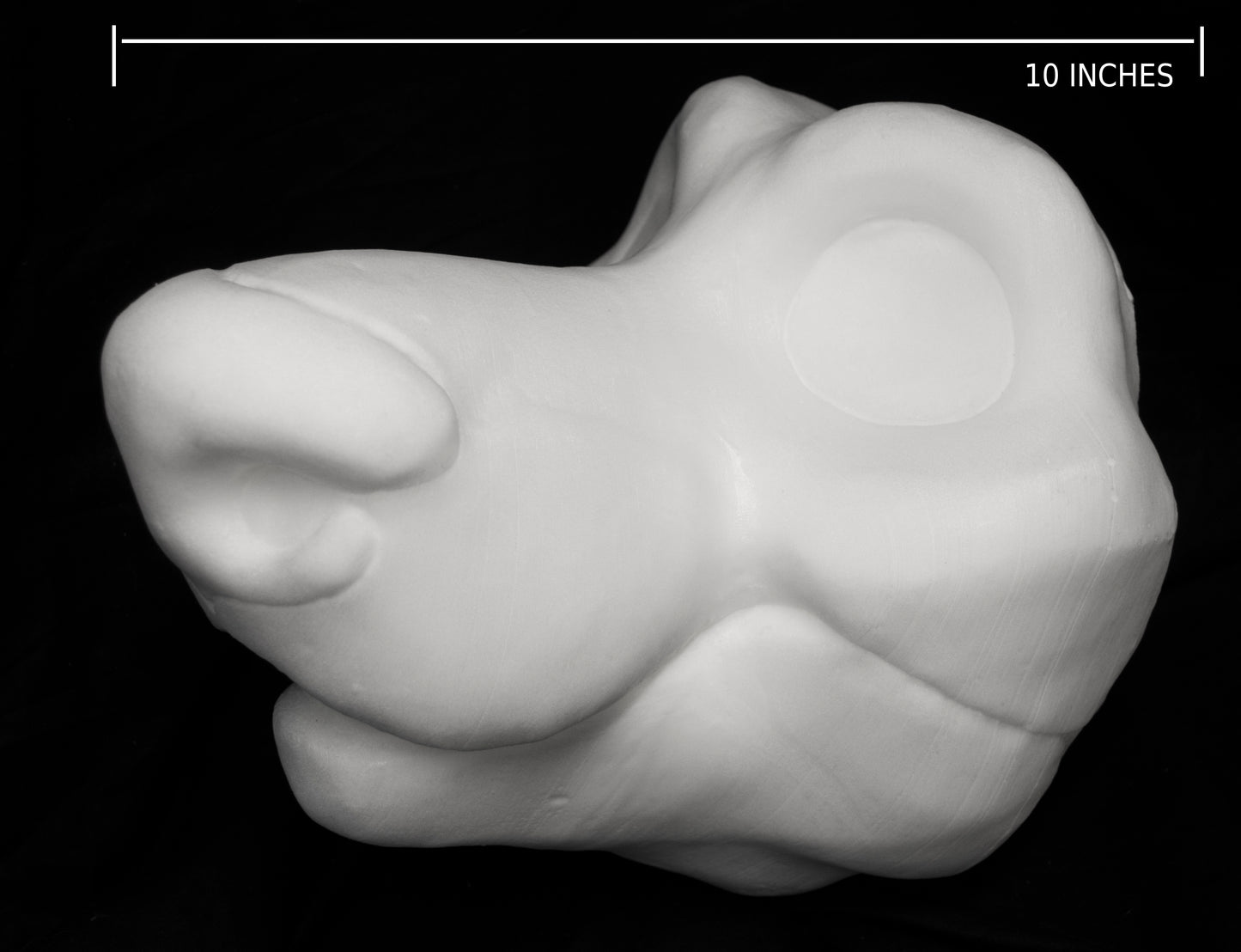 Wolf / Fox soft foam head base for costumes, mascots and fursuits.