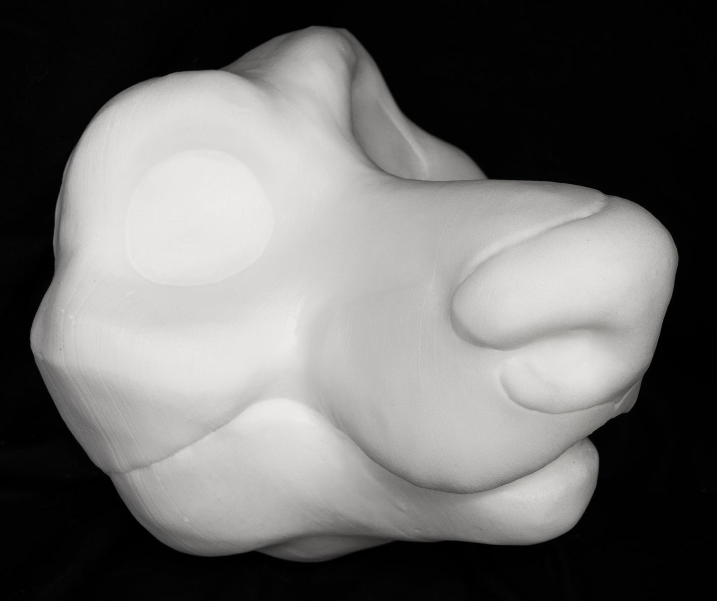 Wolf / Fox soft foam head base for costumes, mascots and fursuits.