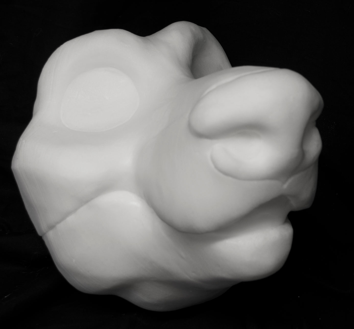 Wolf / Fox soft foam head base for costumes, mascots and fursuits.