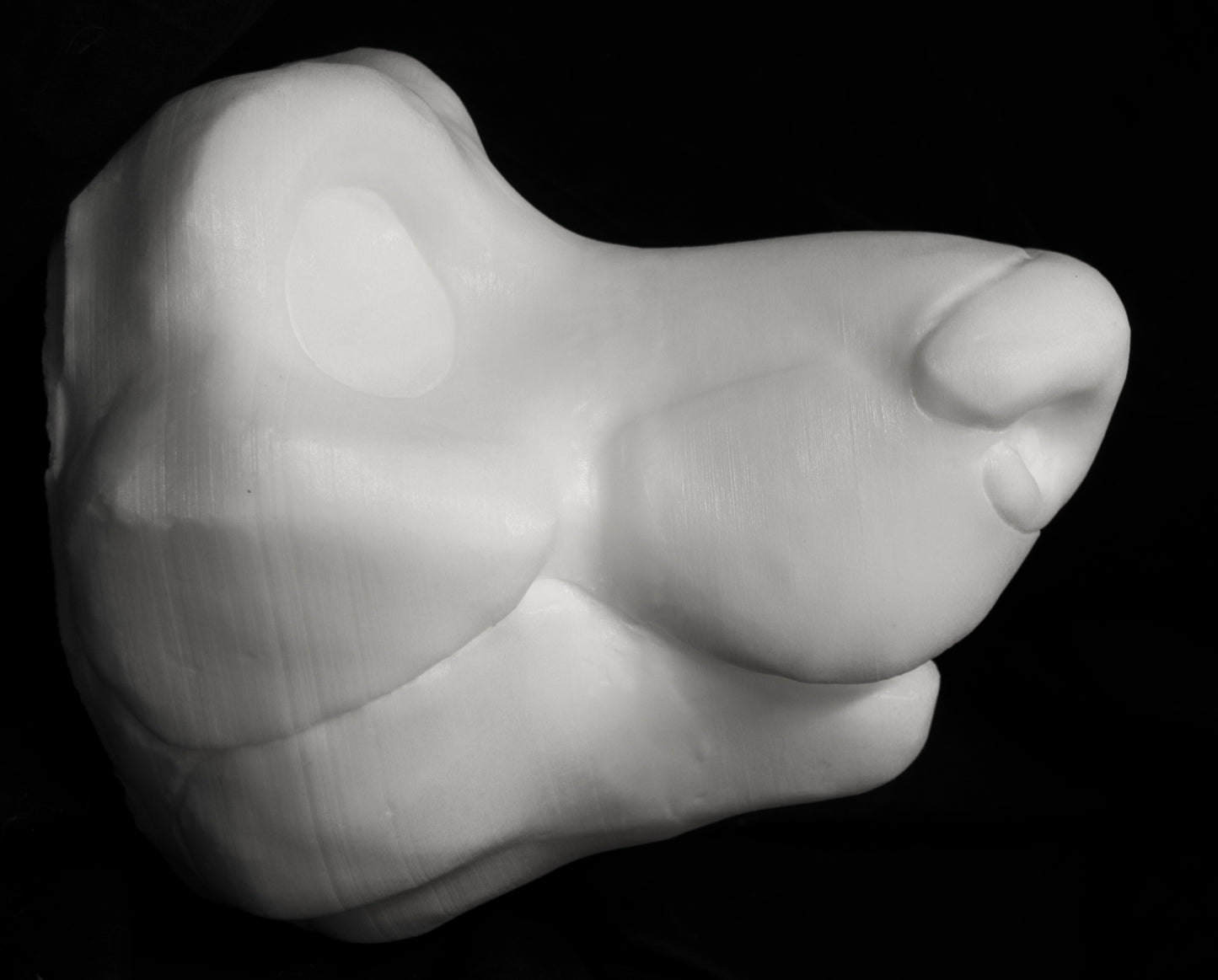 Wolf / Fox soft foam head base for costumes, mascots and fursuits.