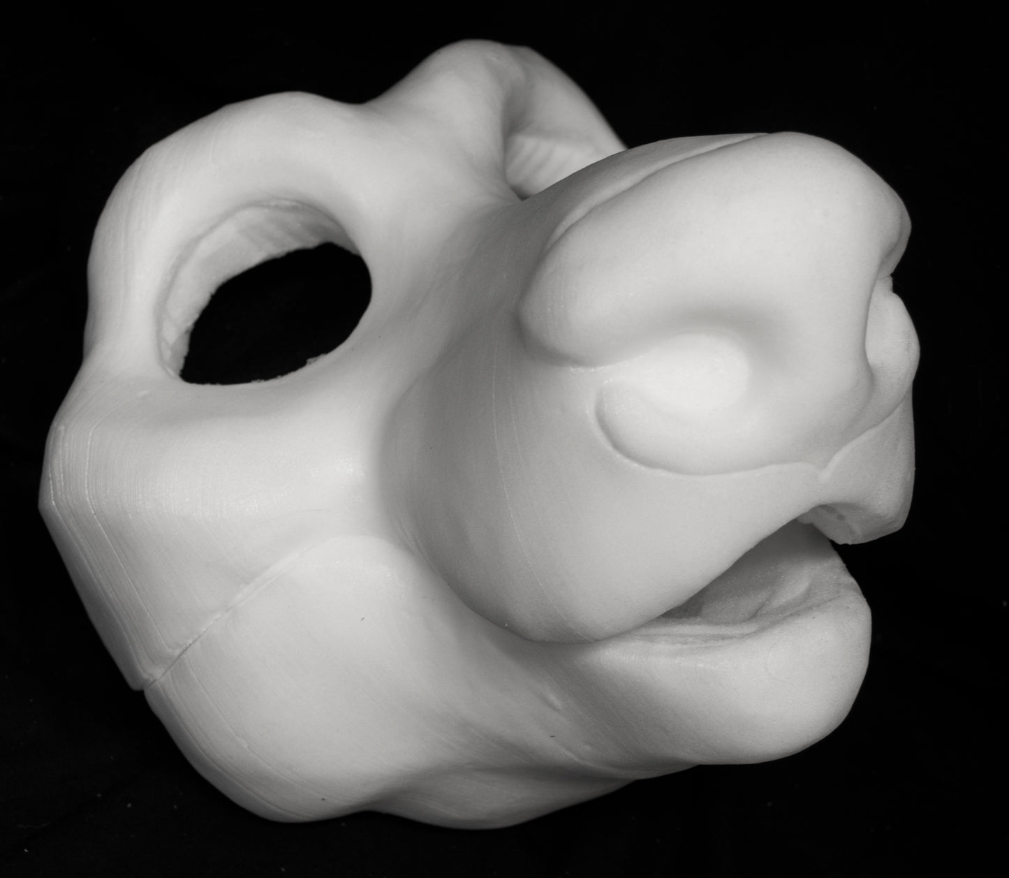 Wolf / Fox soft foam head base for costumes, mascots and fursuits.