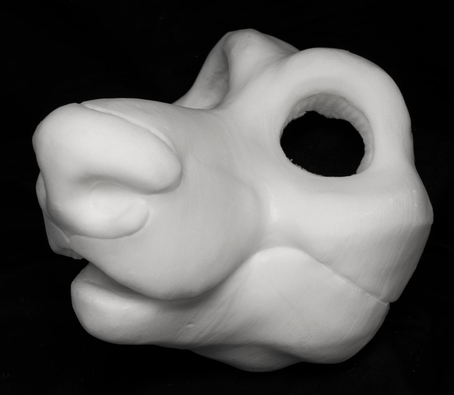 Wolf / Fox soft foam head base for costumes, mascots and fursuits.