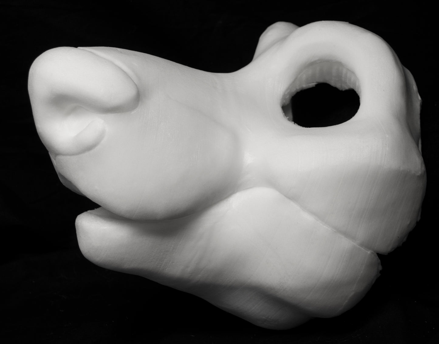 Wolf / Fox soft foam head base for costumes, mascots and fursuits.