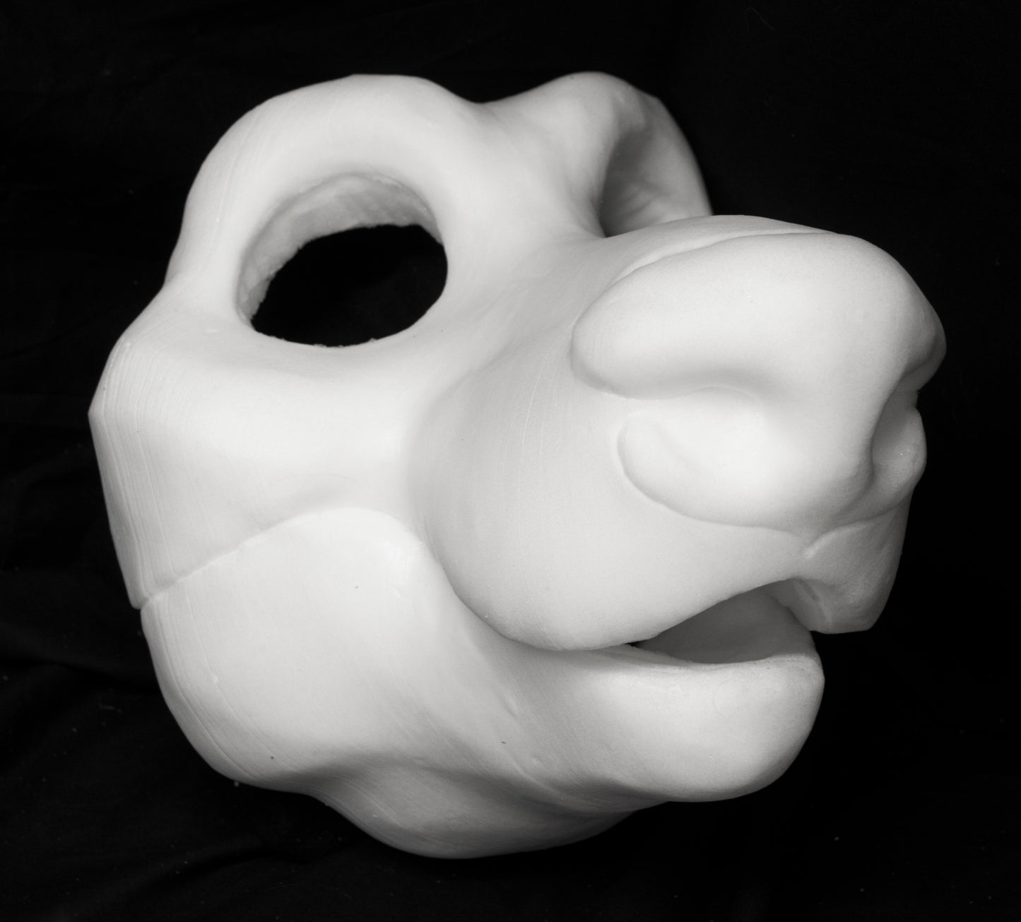 Wolf / Fox soft foam head base for costumes, mascots and fursuits.