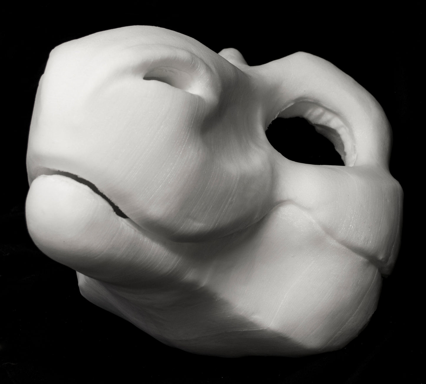 Cut & carved Dinosaur foam head base for costumes, mascots and fursuits.