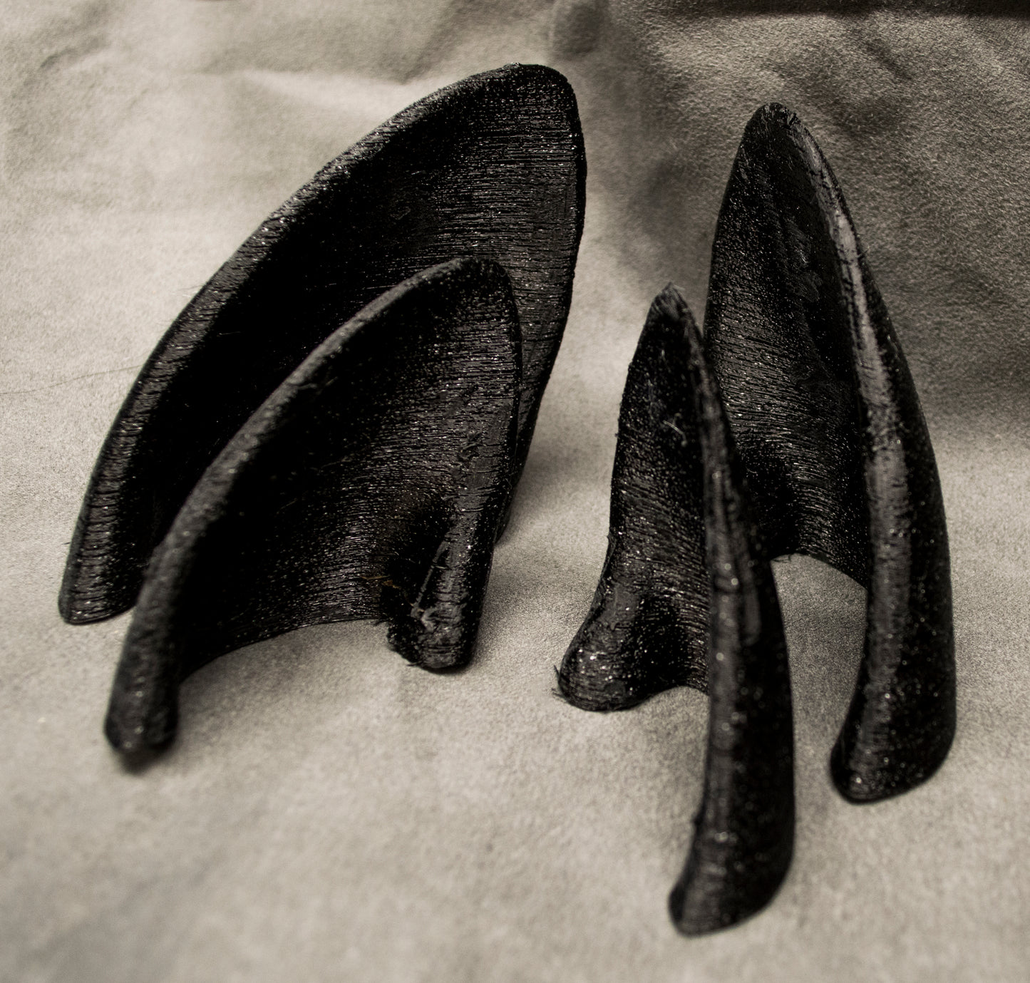 Pointed canine ear blanks, soft foam for LARP, festivals, costumes, mascots and fursuits (1 pair)