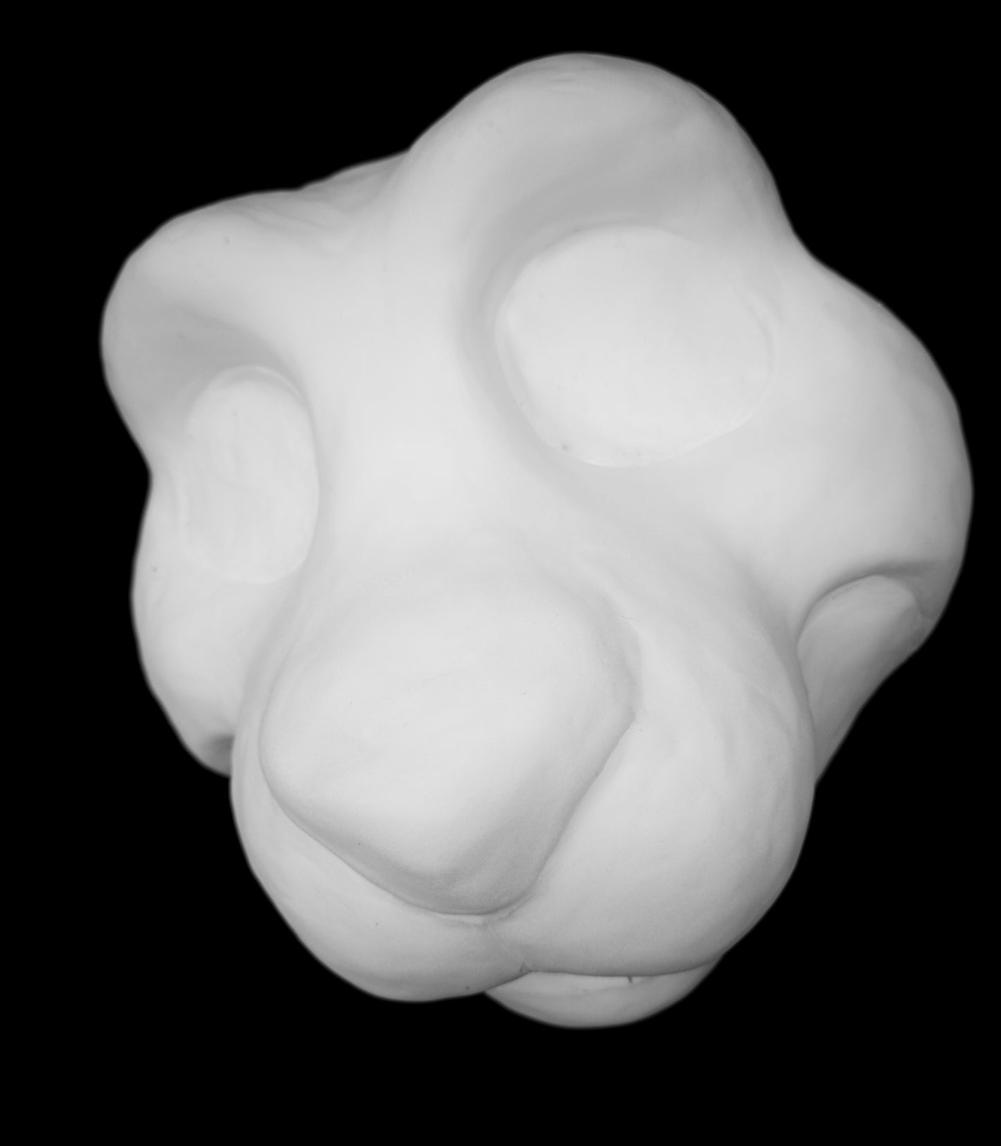 Critter soft foam head base for costumes, mascots and fursuits.