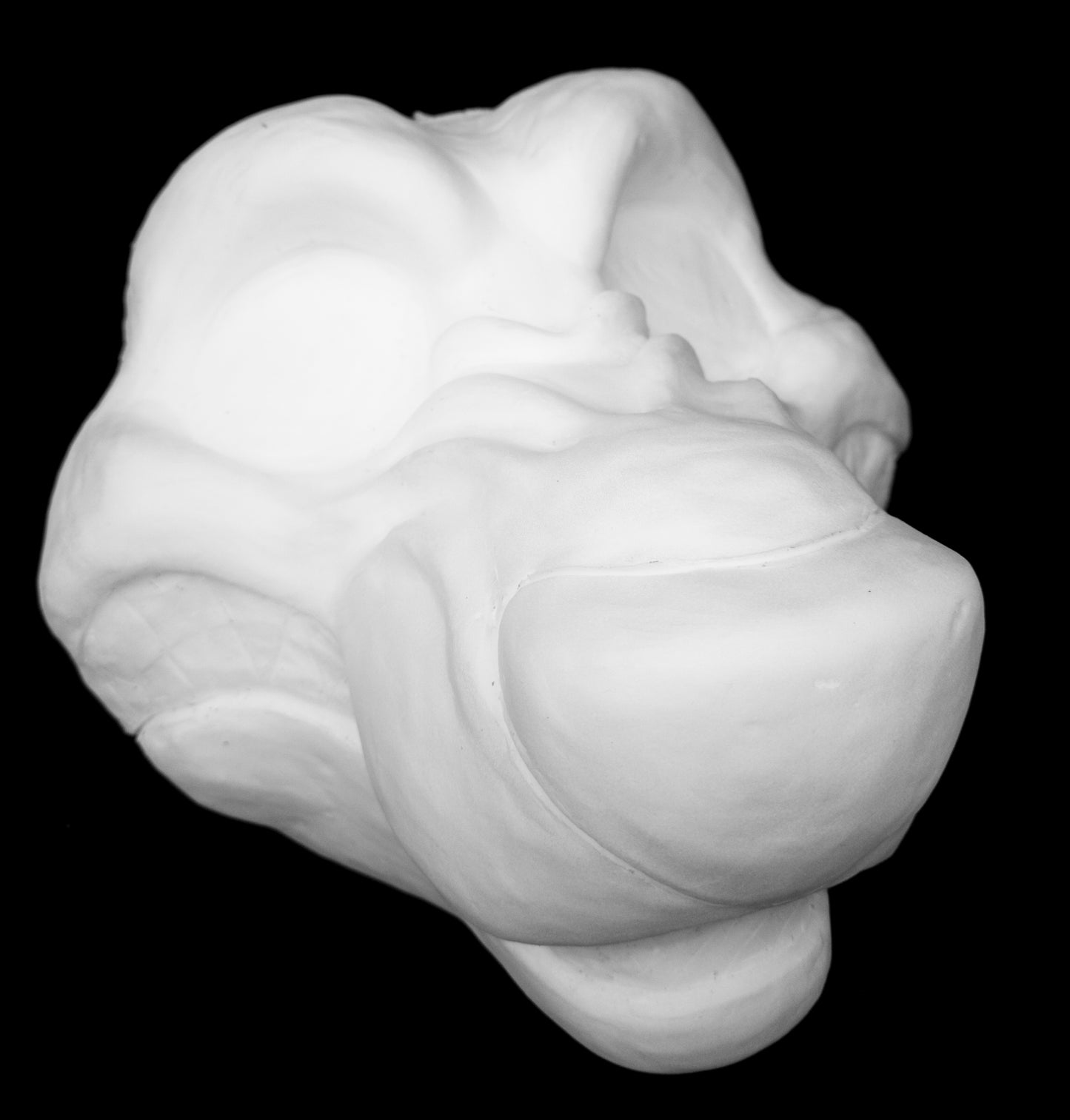 Angry canine soft foam head base for costumes, mascots and fursuits.