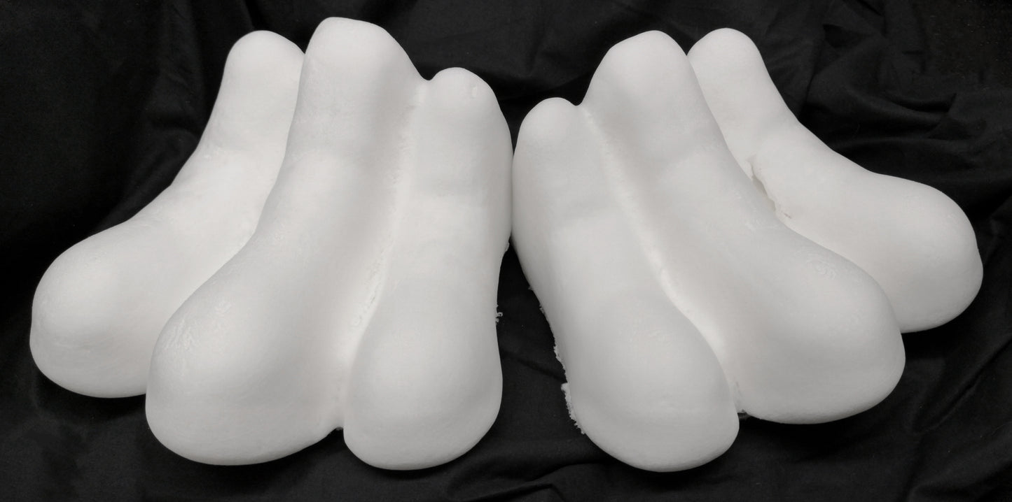 Three toe paw padding for costumes, mascots and fursuits