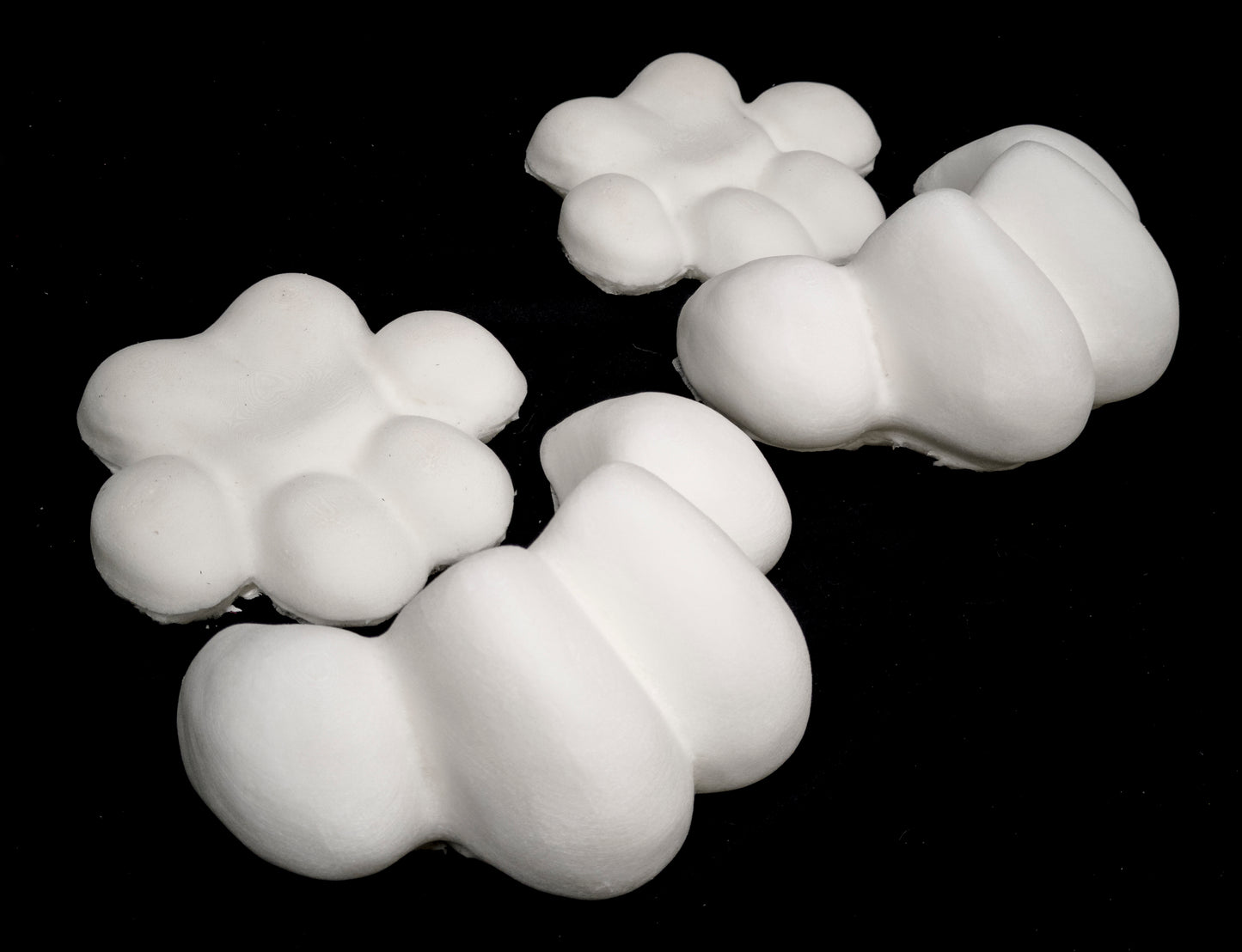 Large puffy paw pads for costumes, mascots and fursuits (One pair)