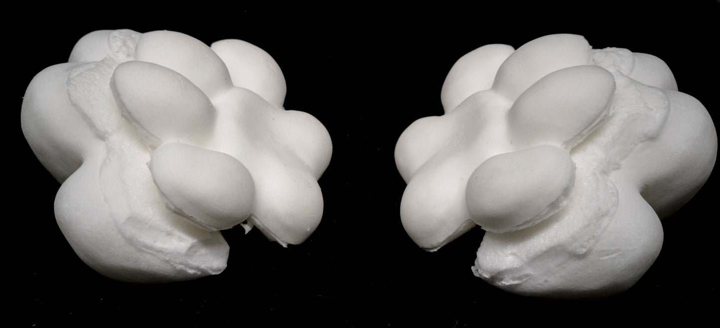 Large puffy paw pads for costumes, mascots and fursuits (One pair)