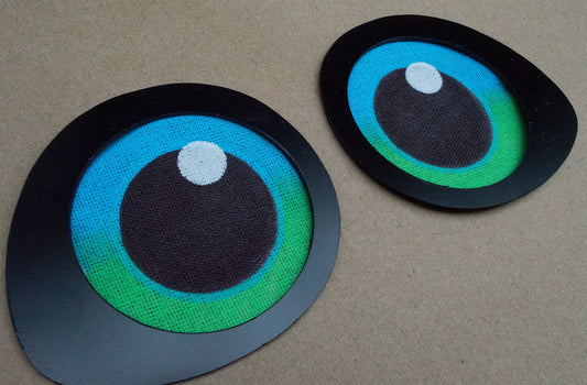 Large Black toony eyes for costumes, fursuits and mascots (1 pair)(Many colours and custom painted options) Waterproof