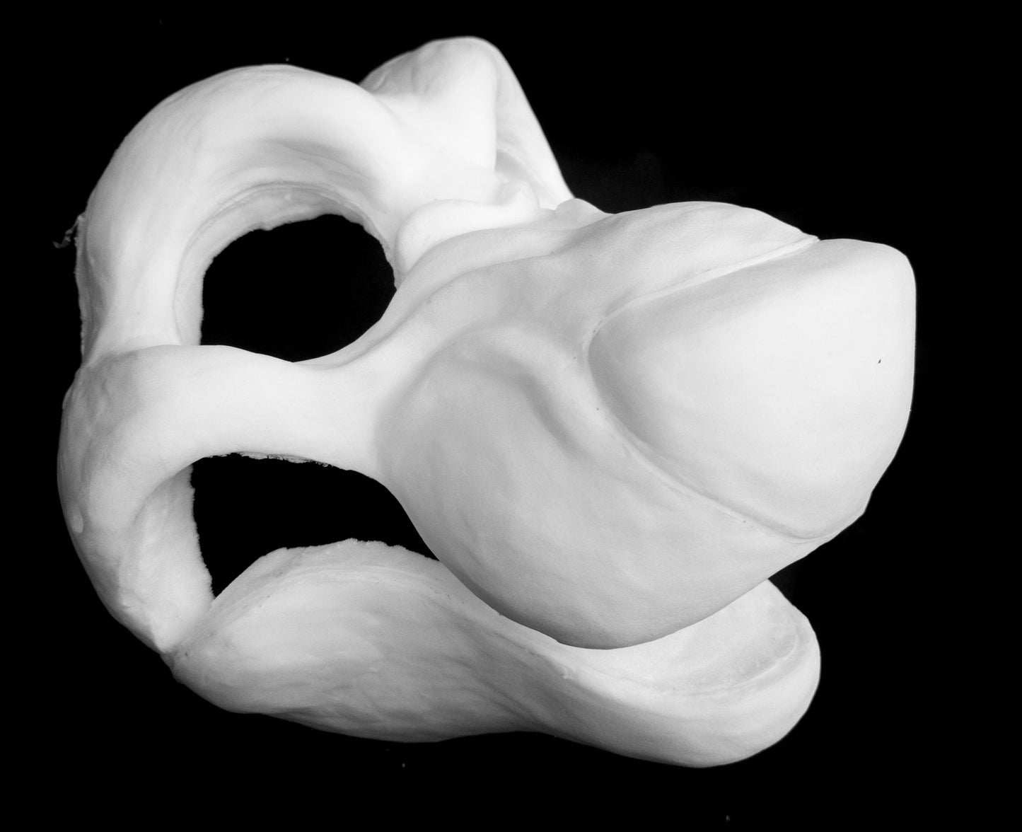 Angry canine soft foam head base for costumes, mascots and fursuits.