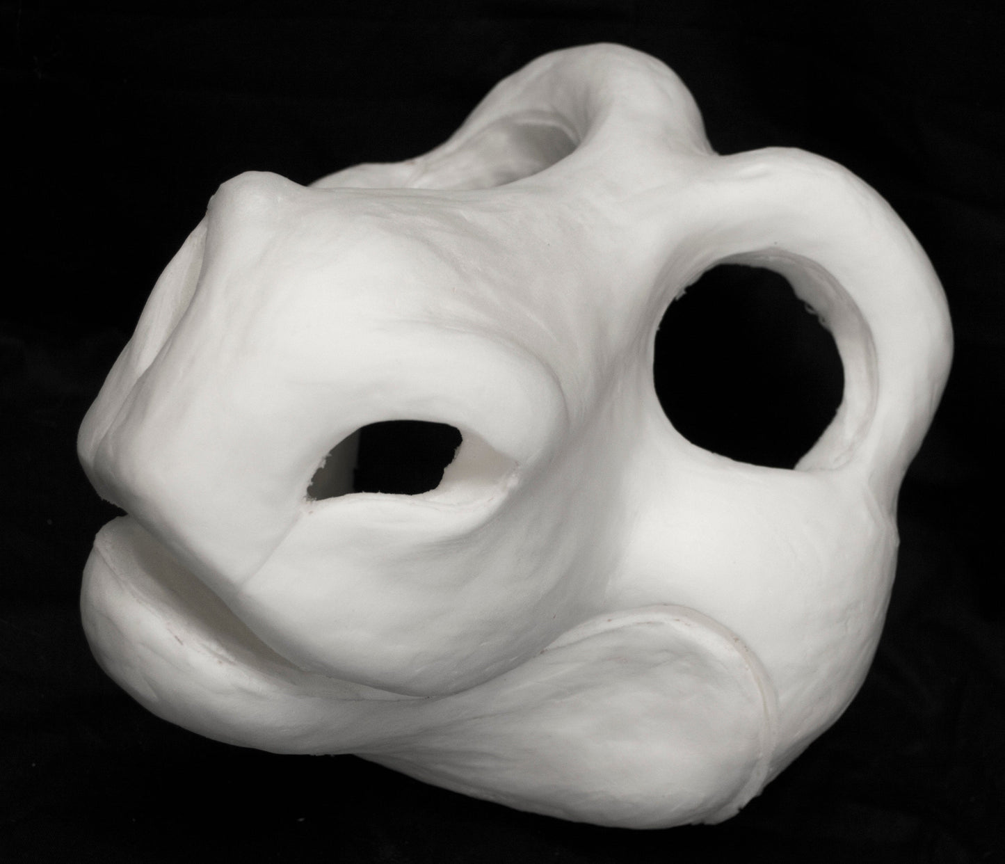 Raptor foam head base for costumes, mascots and fursuits.