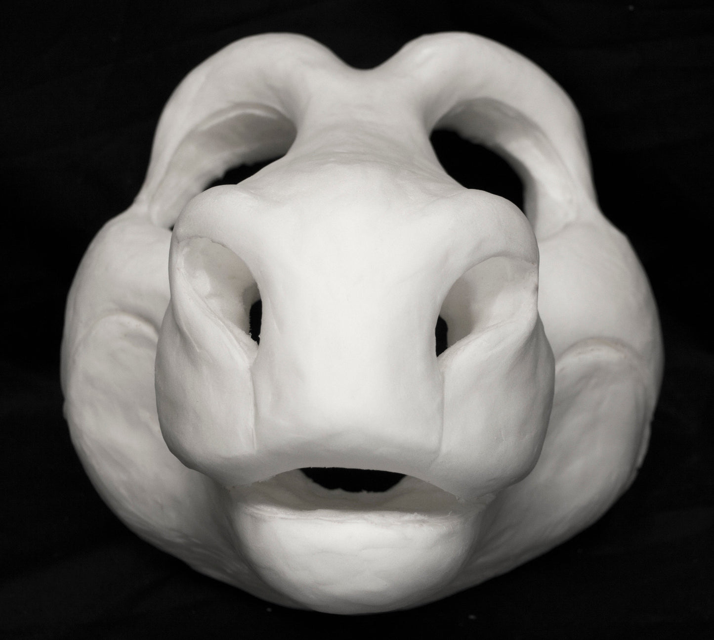 Raptor foam head base for costumes, mascots and fursuits.