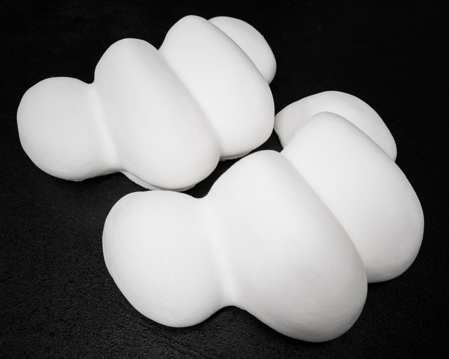 Toony skull bundle deal: cut and carved head base, Eyes and Feet padding, for costumes mascots and fursuits.