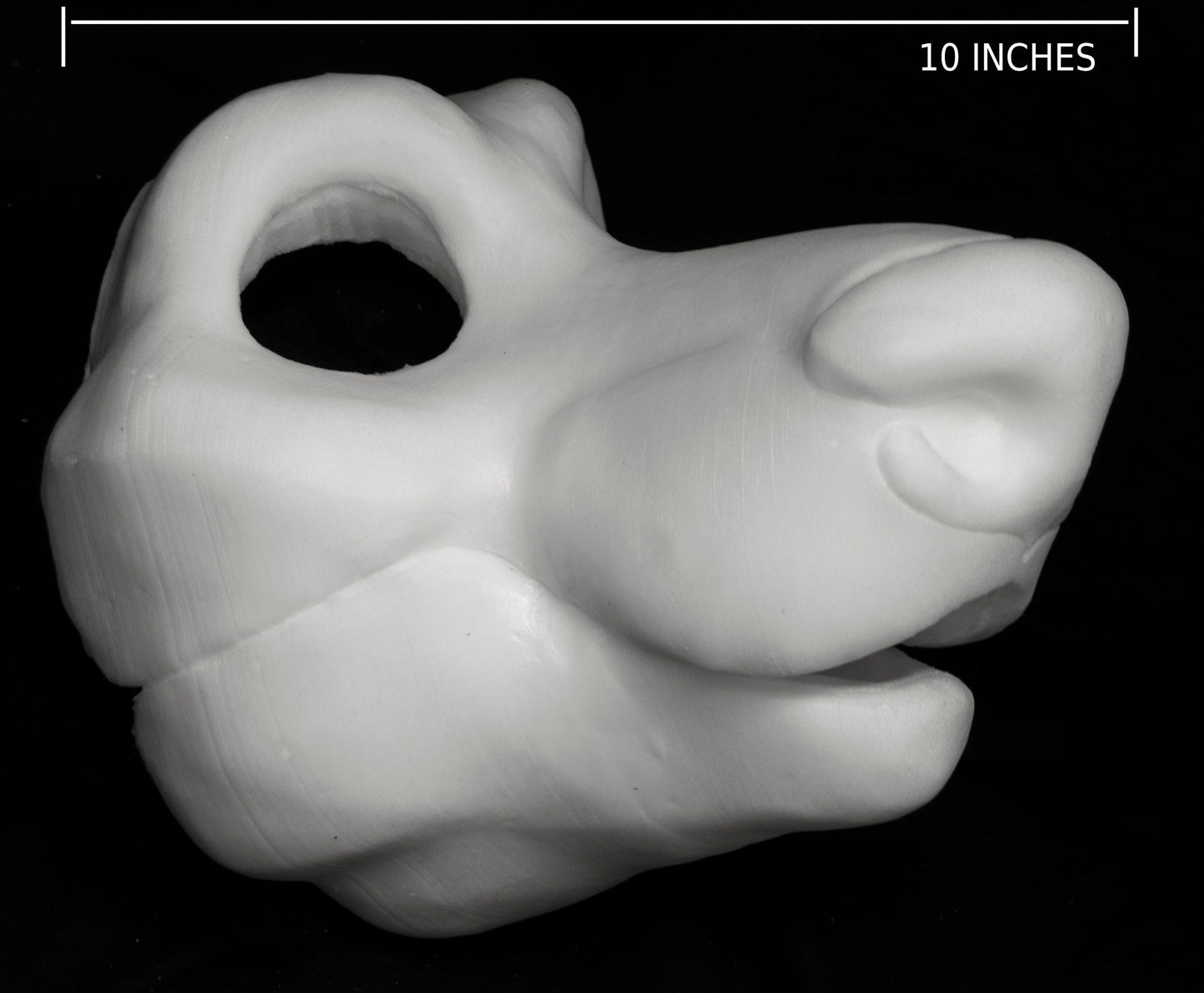 Long muzzle Canine bundle deal: cut and carved head base, Eyes and Feet padding, for costumes mascots and fursuits.