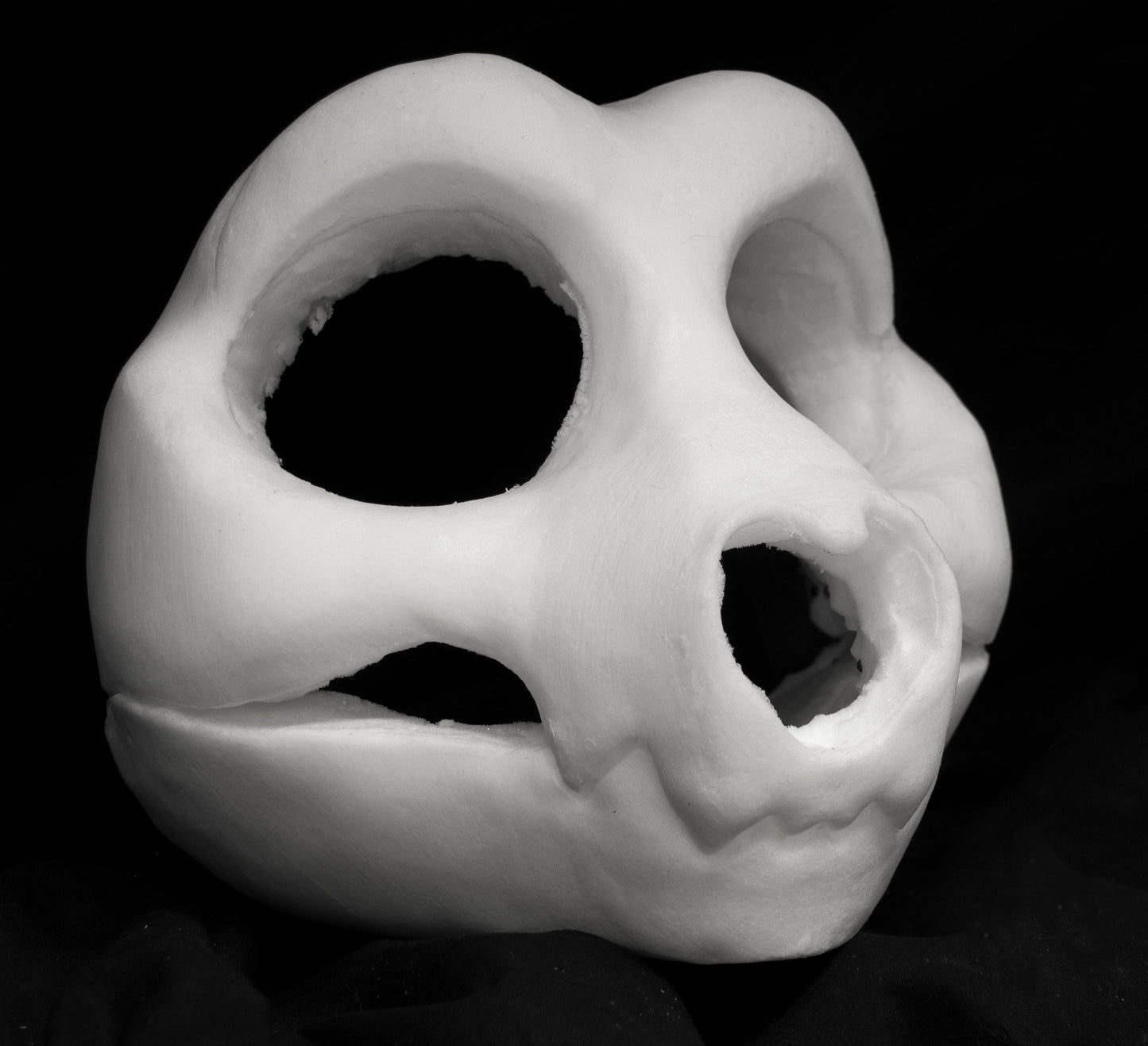 Toony skull bundle deal: cut and carved head base, Eyes and Feet padding, for costumes mascots and fursuits.