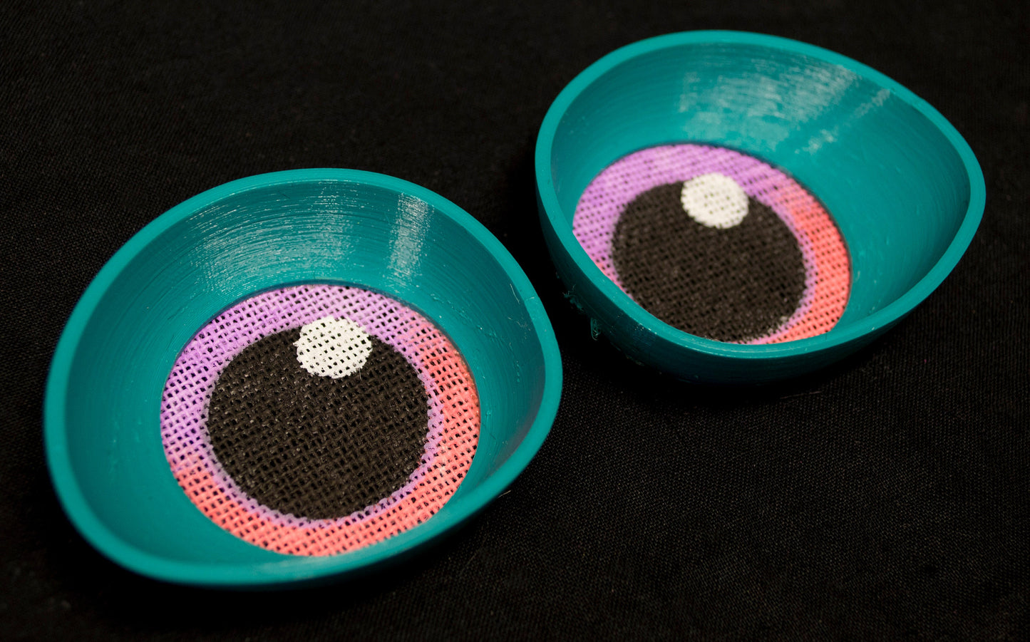Turquoise follow me effect toony eyes for costumes, fursuits and mascots (1 pair)(Many colours and custom painted options) Waterproof