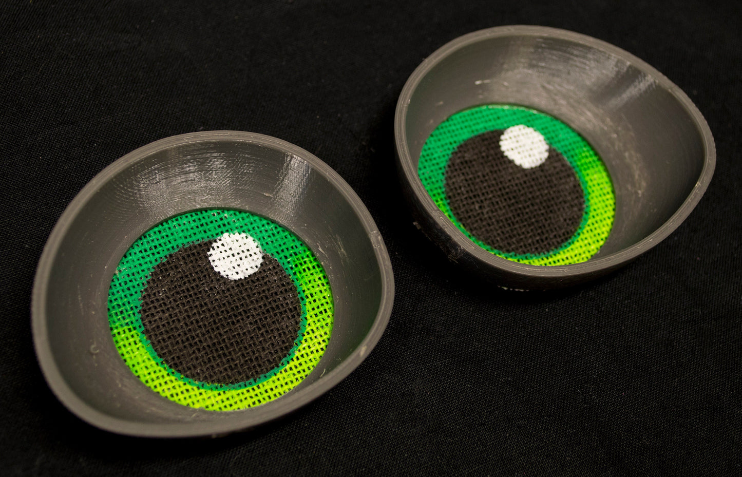 Grey follow me effect toony eyes for costumes, fursuits and mascots (1 pair)(Many colours and custom painted options) Waterproof