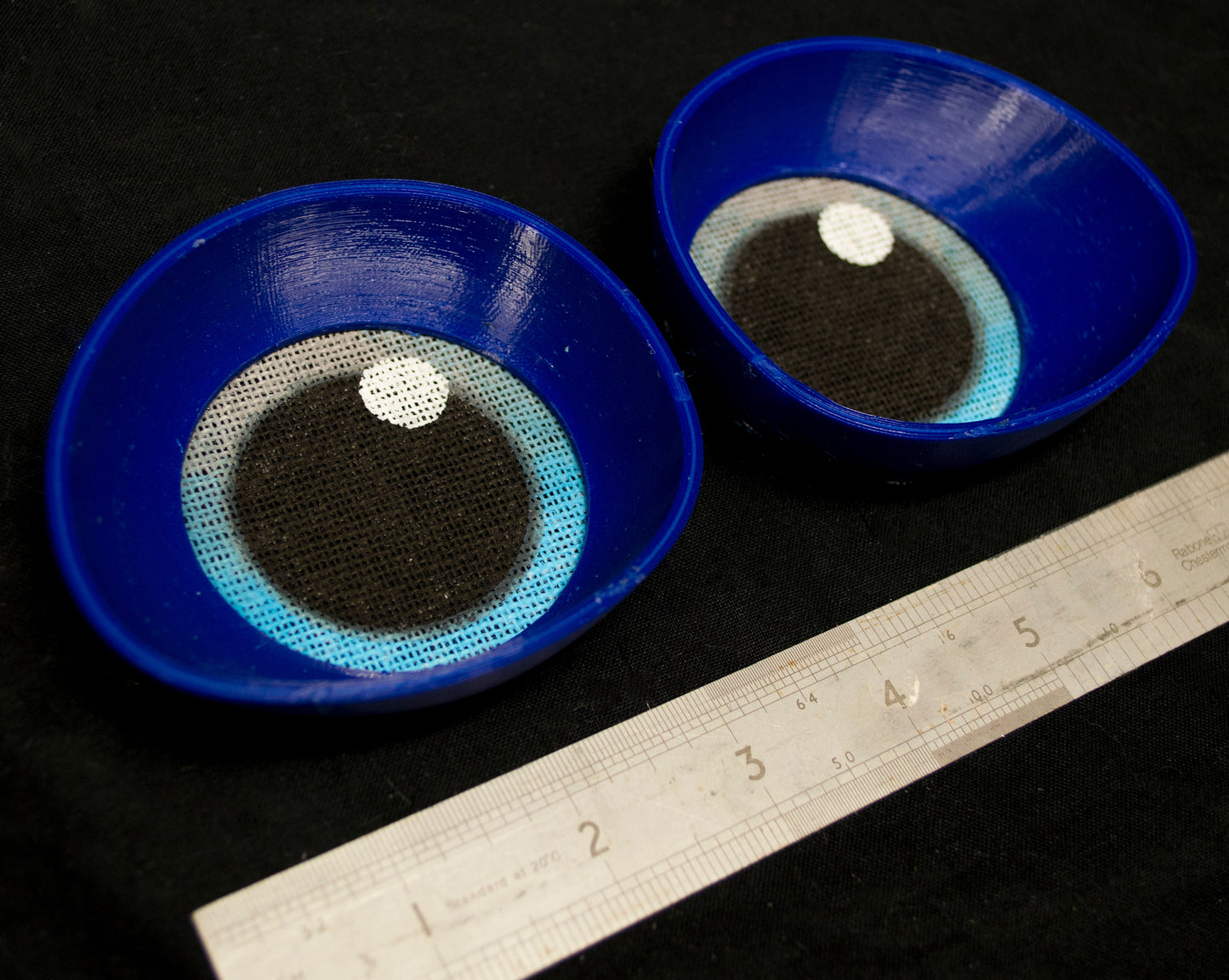 Large blue toony follow me eyes for costumes, fursuits and mascots, 1 pair (Many colours and custom painted options) Waterproof