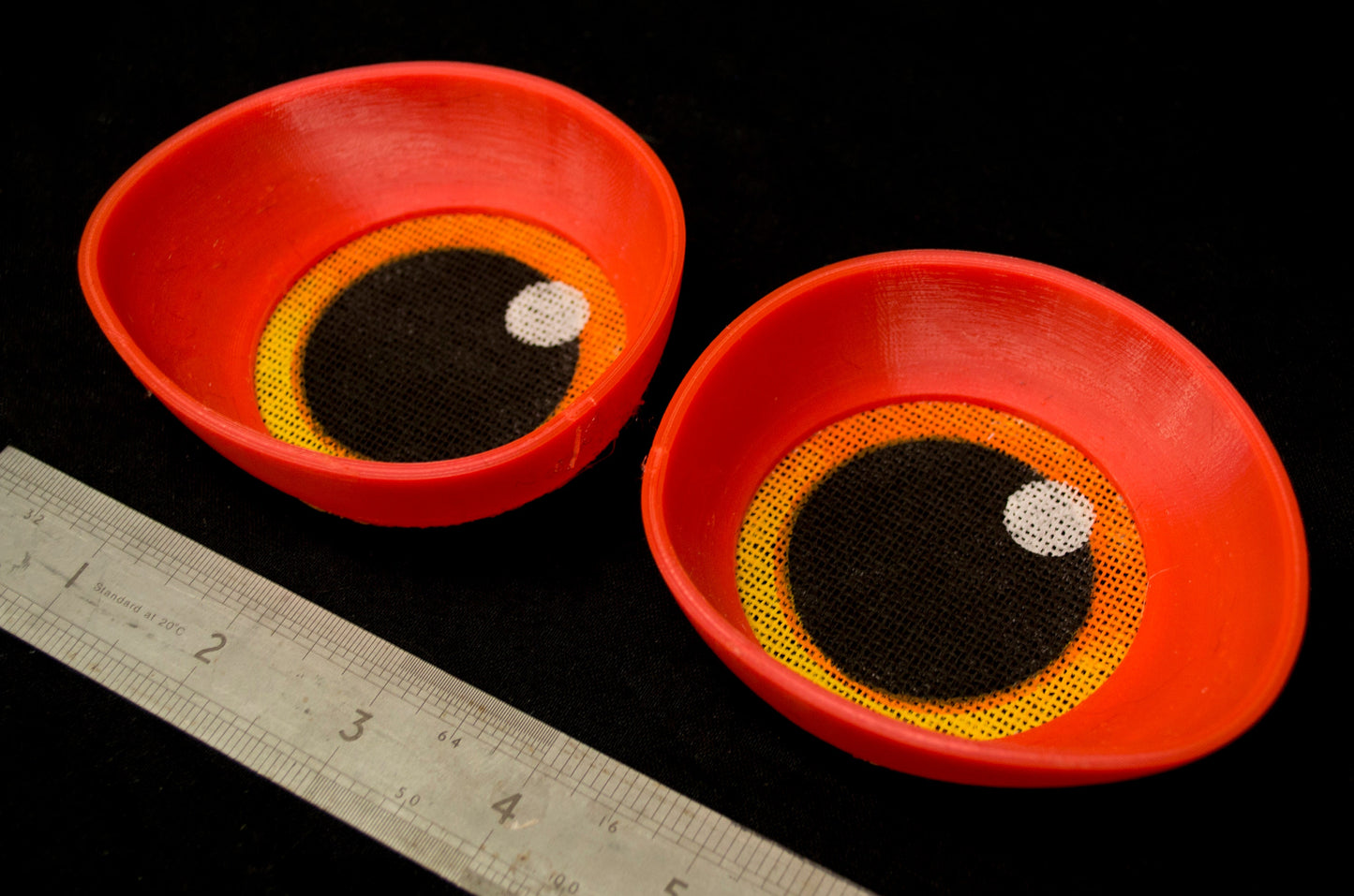 Large Orange Toony follow me eyes for costumes, fursuits and mascots, 1 pair (Many colours and custom painted options) Waterproof