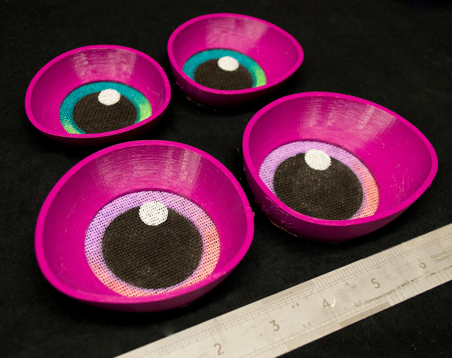 Large purple toony follow me eyes for costumes, fursuits and mascots, 1 pair (Many colours and custom painted options) Waterproof