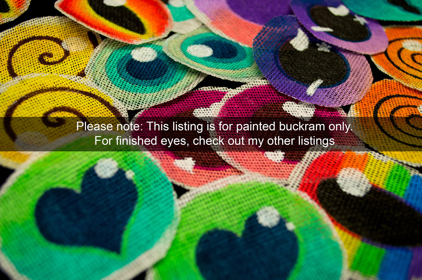 Painted Buckram for Toony eyes, for costumes, fursuits and mascots (1 pair) Waterproof