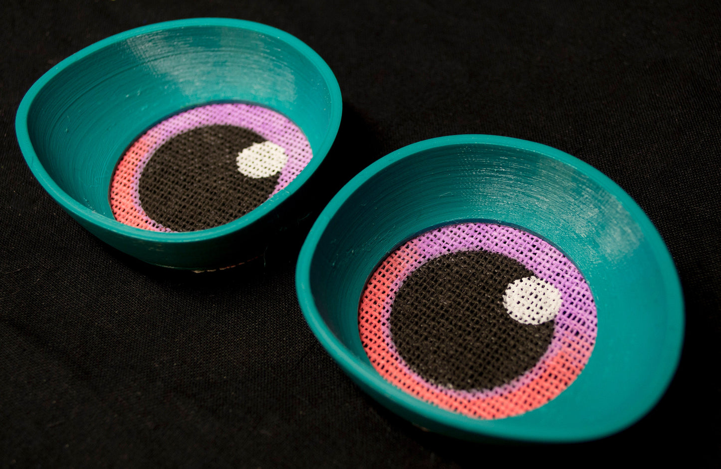 Turquoise follow me effect toony eyes for costumes, fursuits and mascots (1 pair)(Many colours and custom painted options) Waterproof