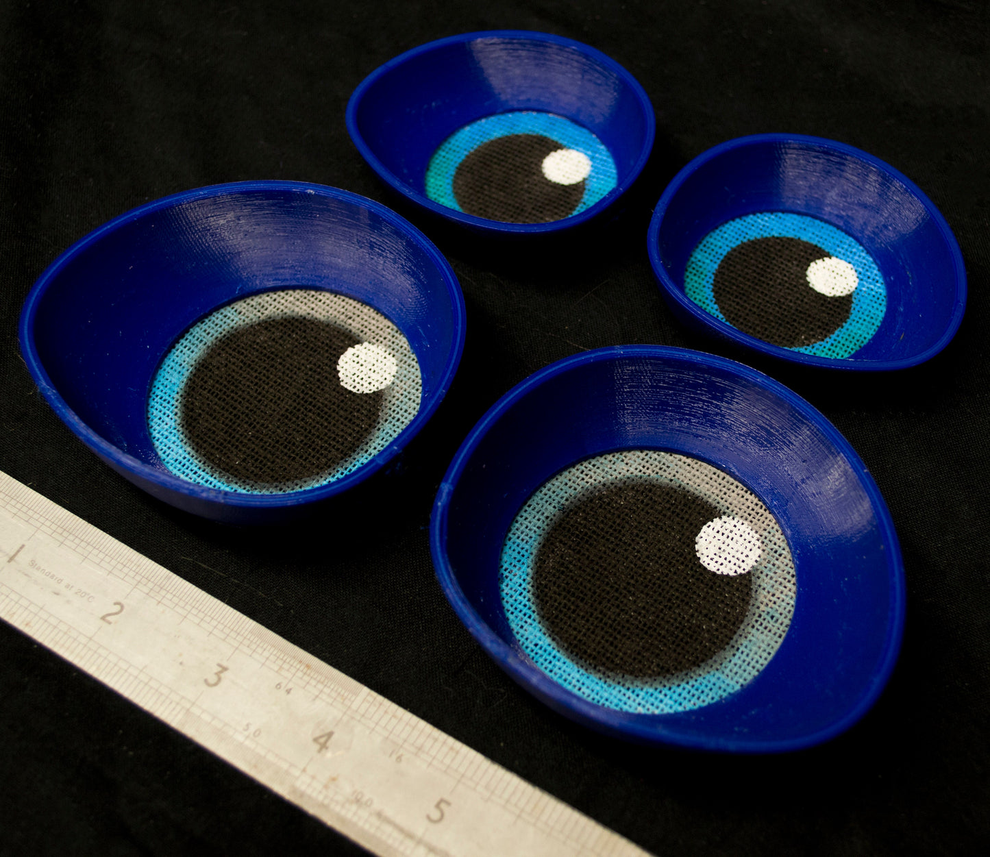 Large blue toony follow me eyes for costumes, fursuits and mascots, 1 pair (Many colours and custom painted options) Waterproof