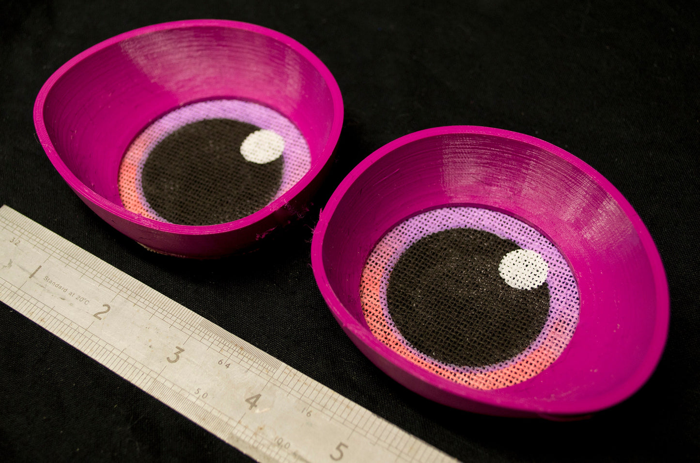 Large purple toony follow me eyes for costumes, fursuits and mascots, 1 pair (Many colours and custom painted options) Waterproof