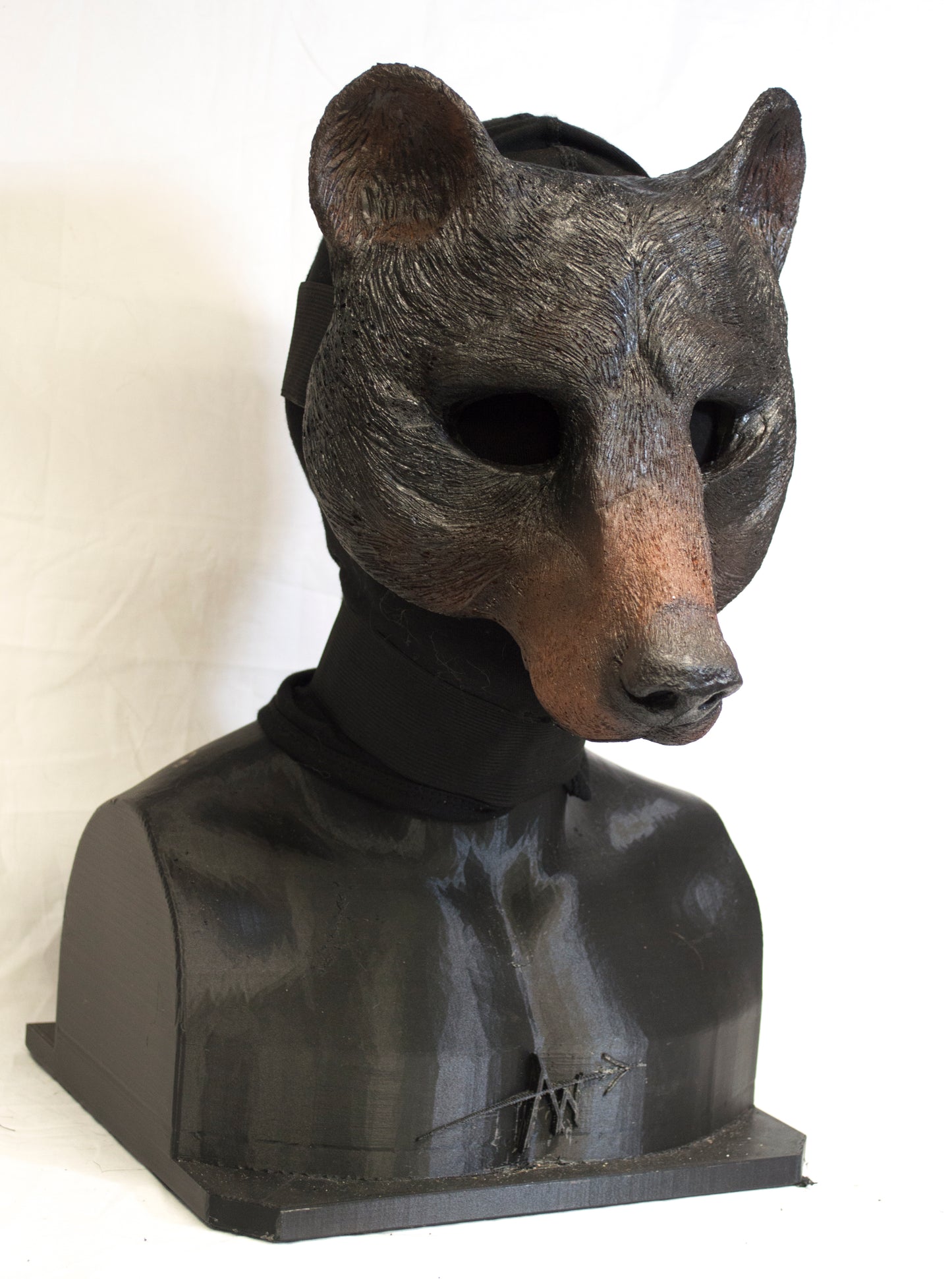 Awaykin Black bear Made to order combat friendly LARP half mask