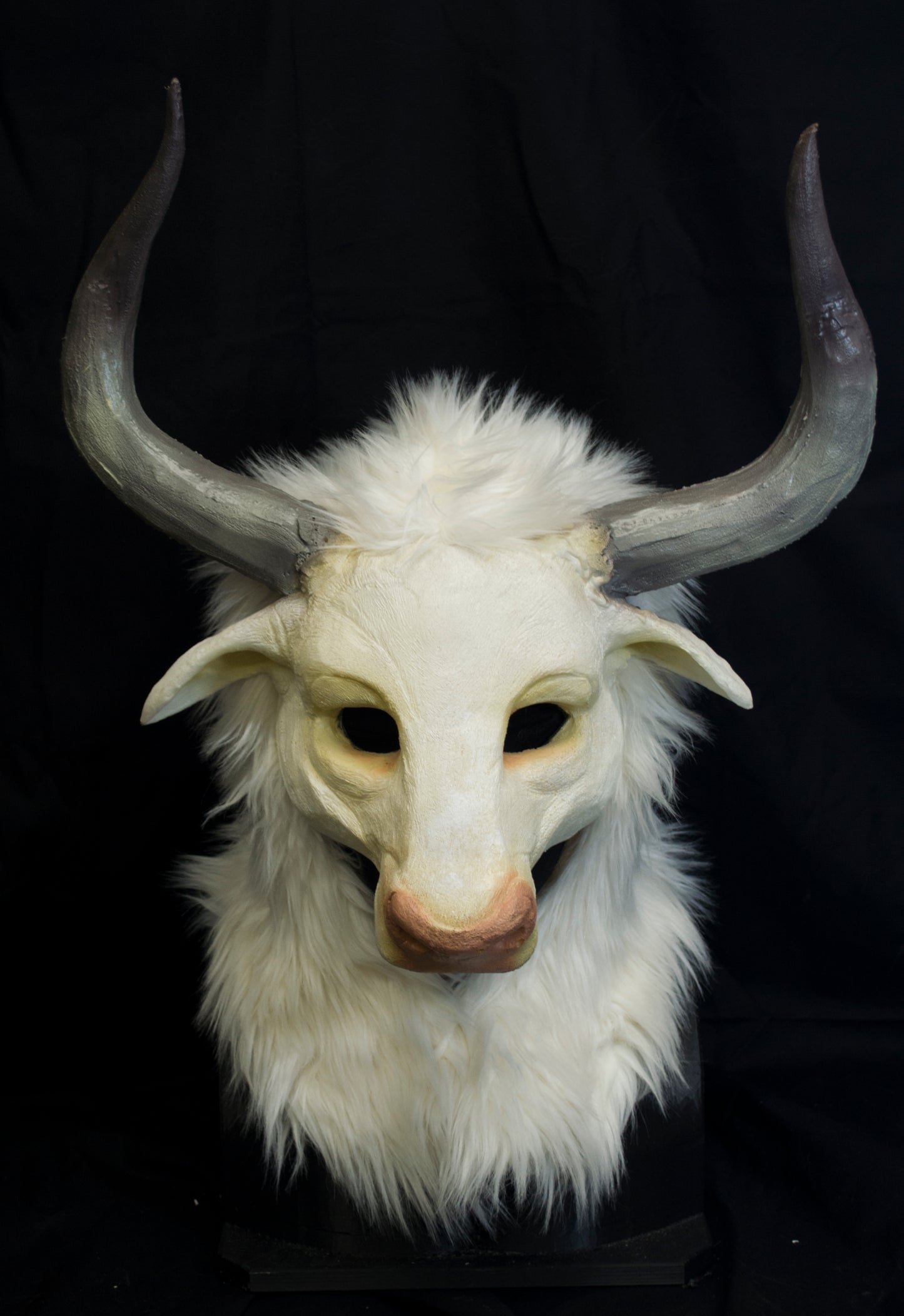 Custom painted hooded Awaykin mask with horns