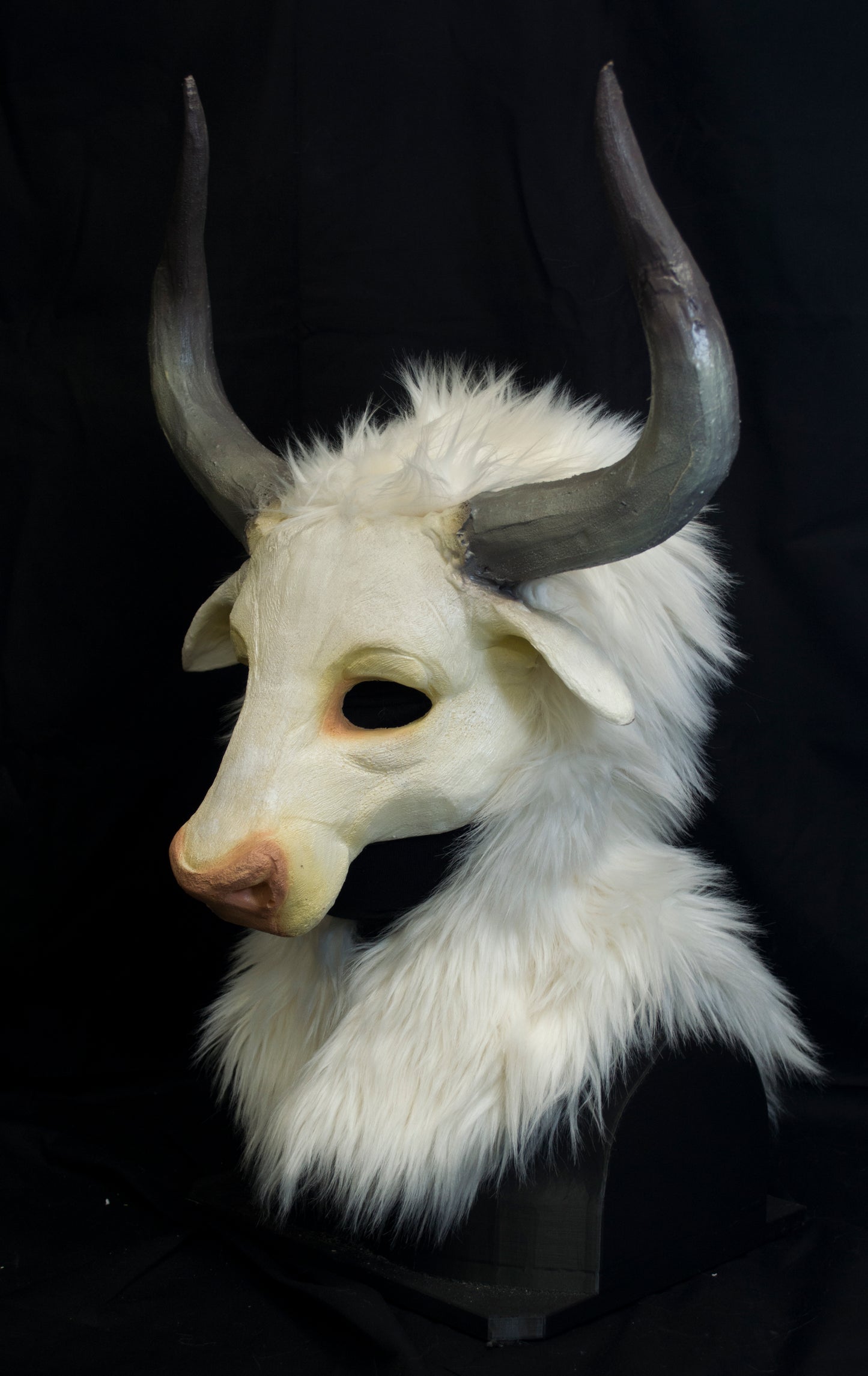 Custom painted hooded Awaykin mask with horns