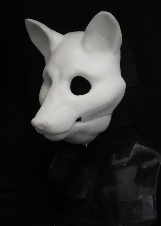 Slimline Fox soft foam head base for LARP costumes, mascots and fursuits.