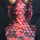 Awaykin Red Dragon: Made to order combat friendly Scaled LARP half mask