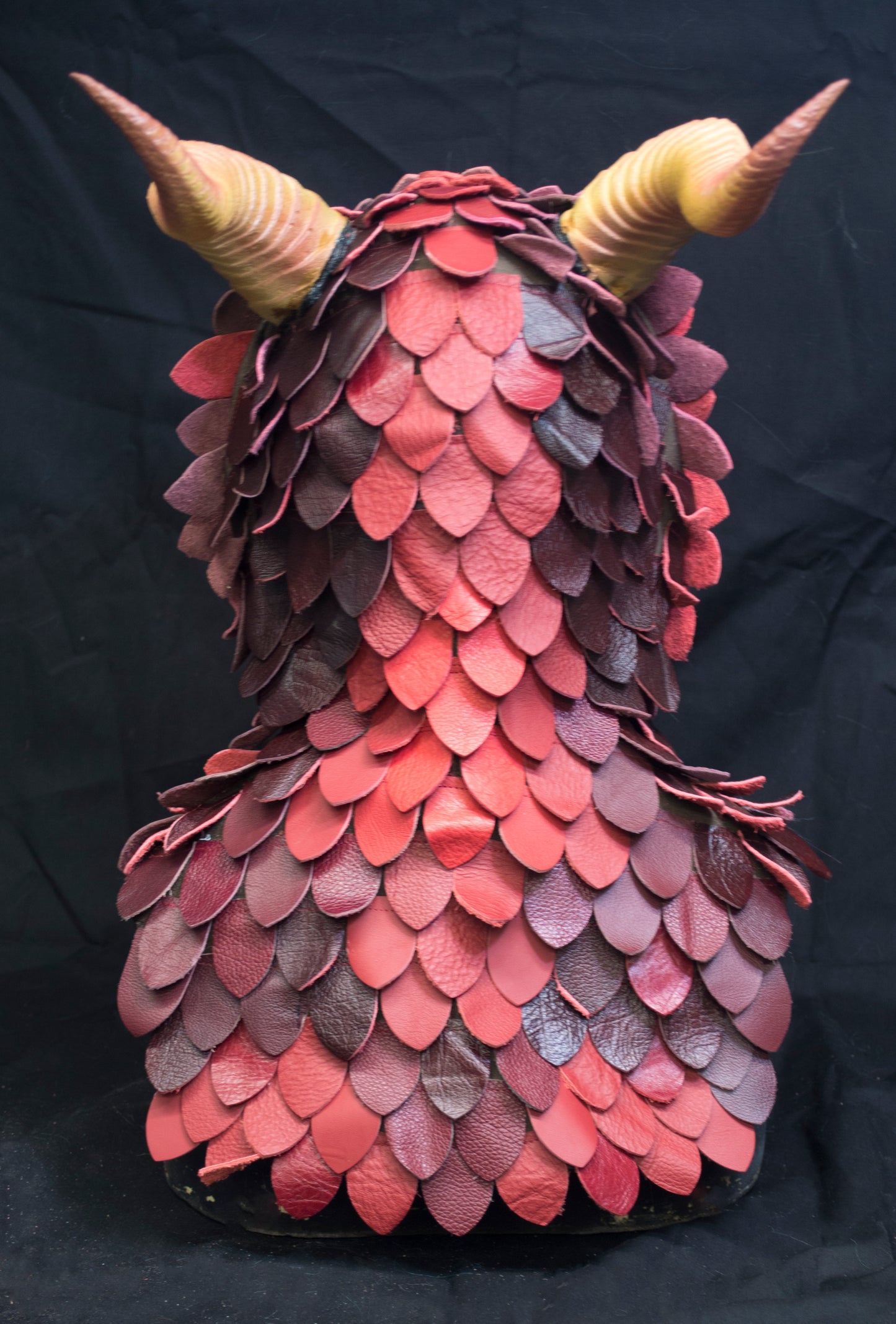 Awaykin Red Dragon: Made to order combat friendly Scaled LARP half mask
