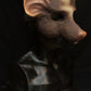 Brown and white rat / skaven mask for LARP, performance and costuming