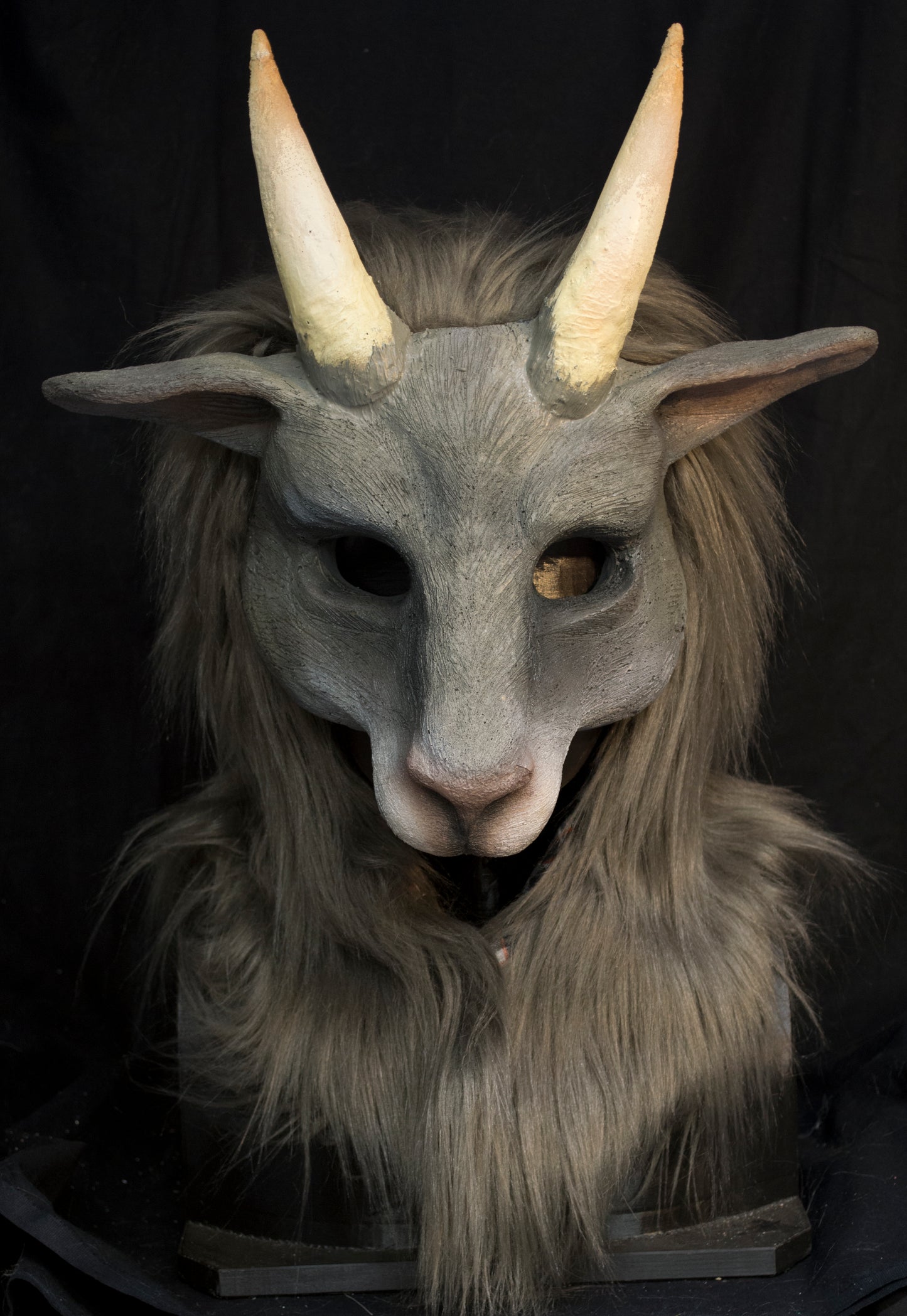 Awaykin Short horned Goat: Made to order combat friendly LARP half mask